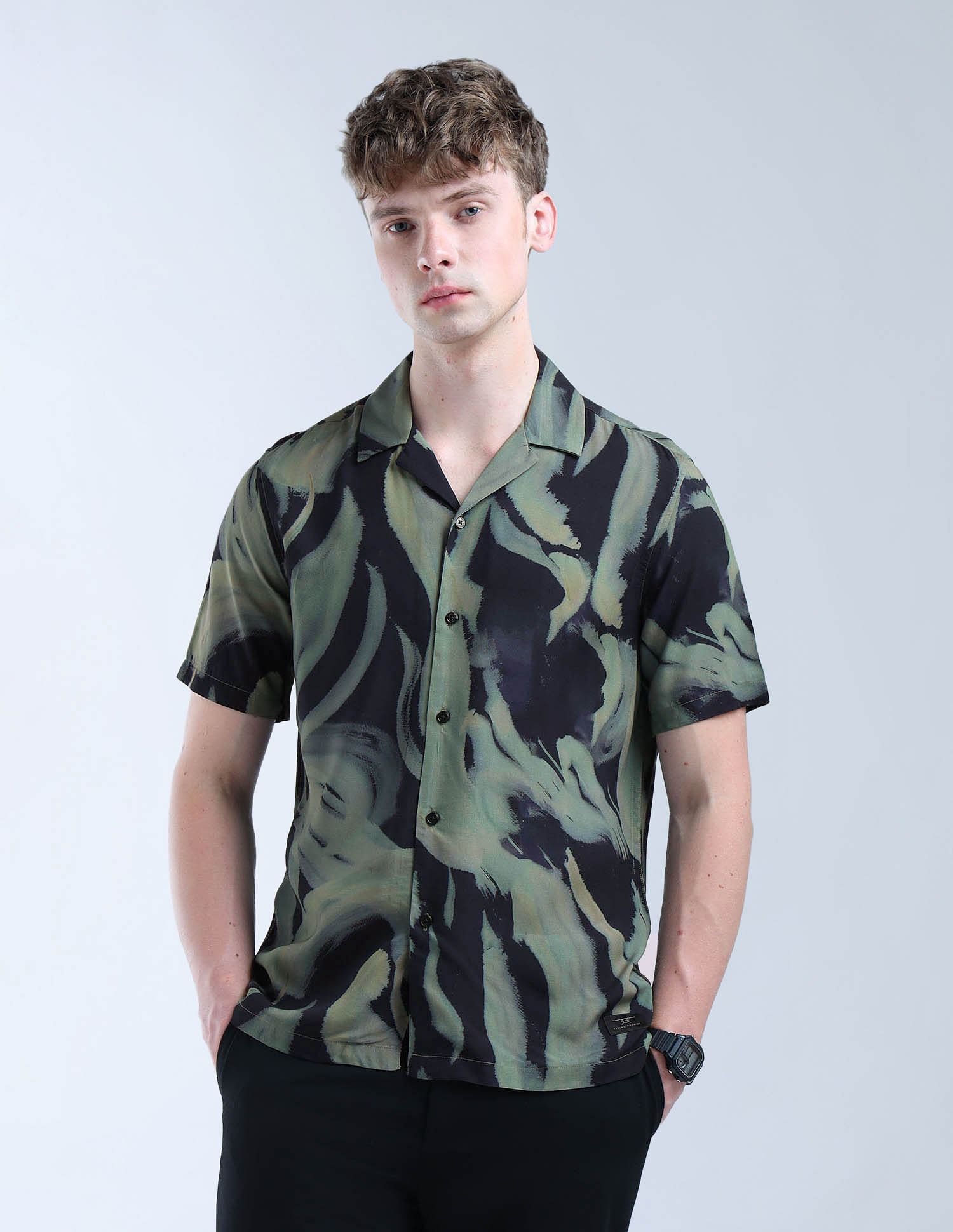 Flying Machine Abstract Printed Color Of Home Shirt
