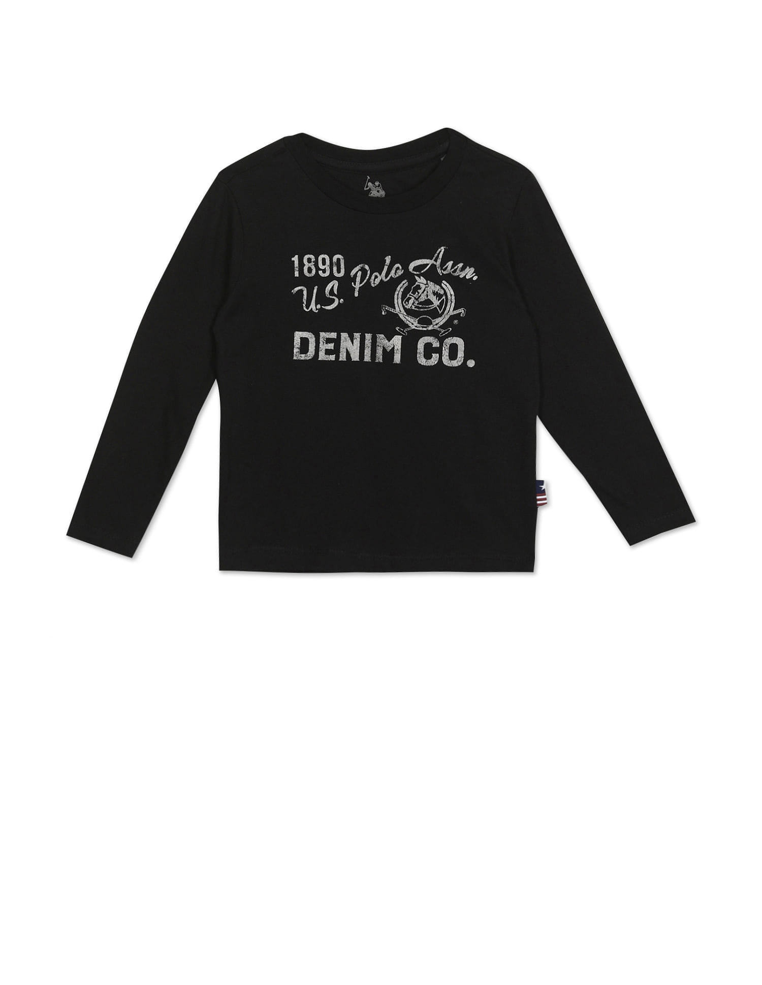 Buy Polo Kids Boys Long Sleeve Cotton Brand Print T-Shirt