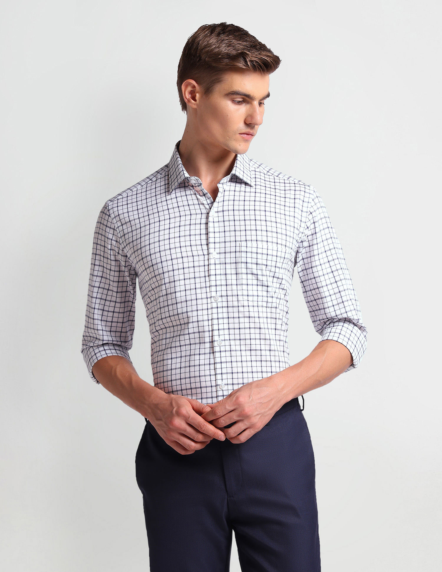 Arrow Manhattan Slim Fit Check Shirt