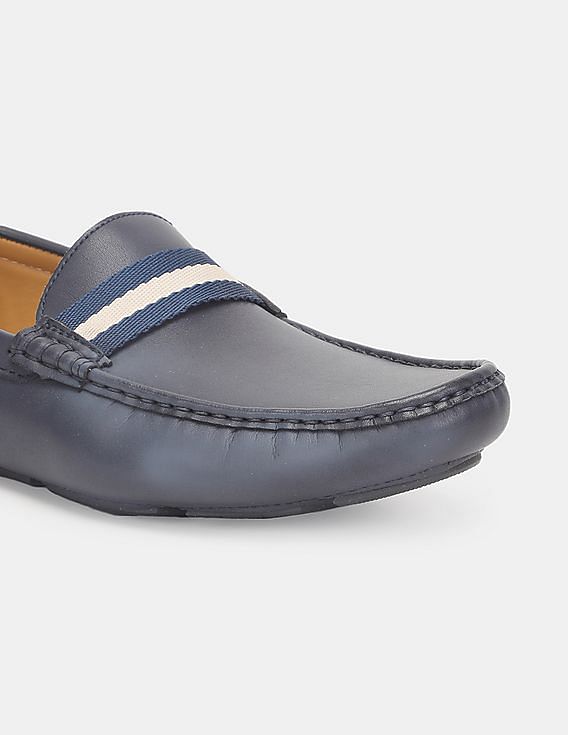 us polo assn navy blue loafers