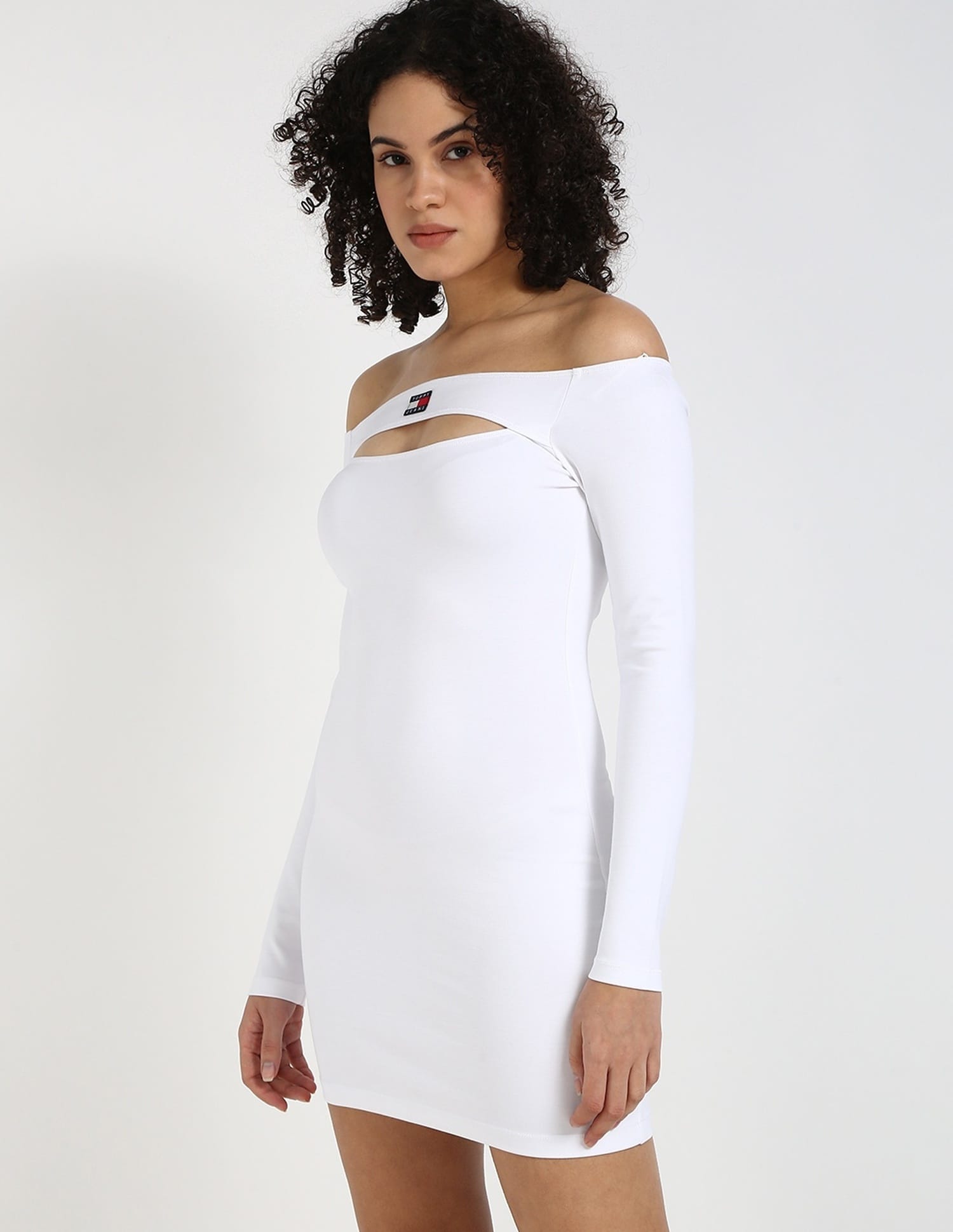tommy hilfiger off the shoulder dress Buy Tommy Hilfiger Cotton Off-Shoulder Neck Bodycon Dress