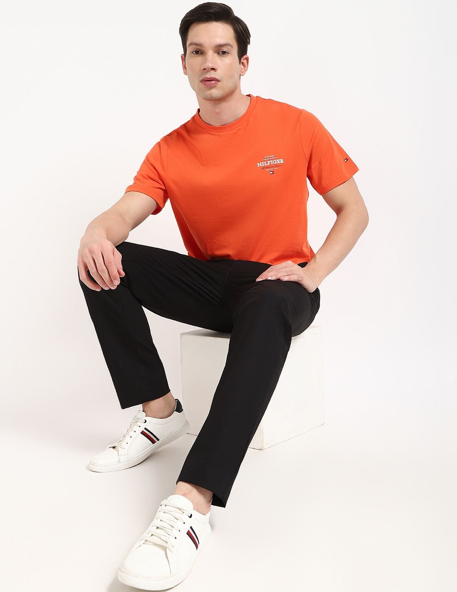 Tommy Hilfiger Logo Regular-Fit Cotton T-Shirt