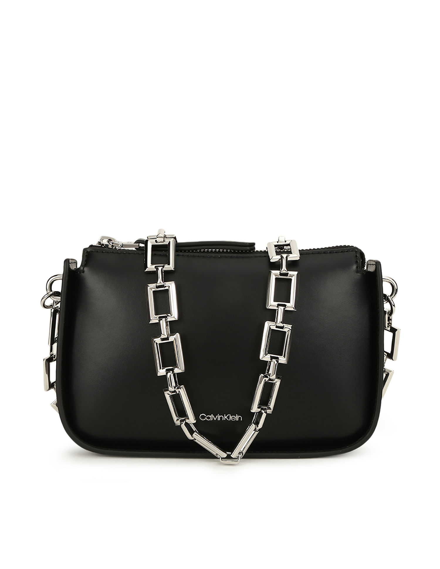 Calvin Klein Archival Chain Strap Shoulder Bag, Black