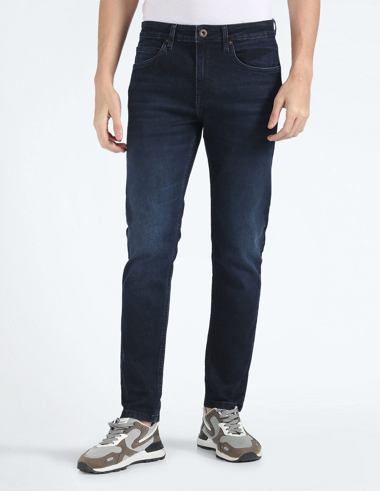 Flying Machine Slash Slim Tapered Rinsed Jeans