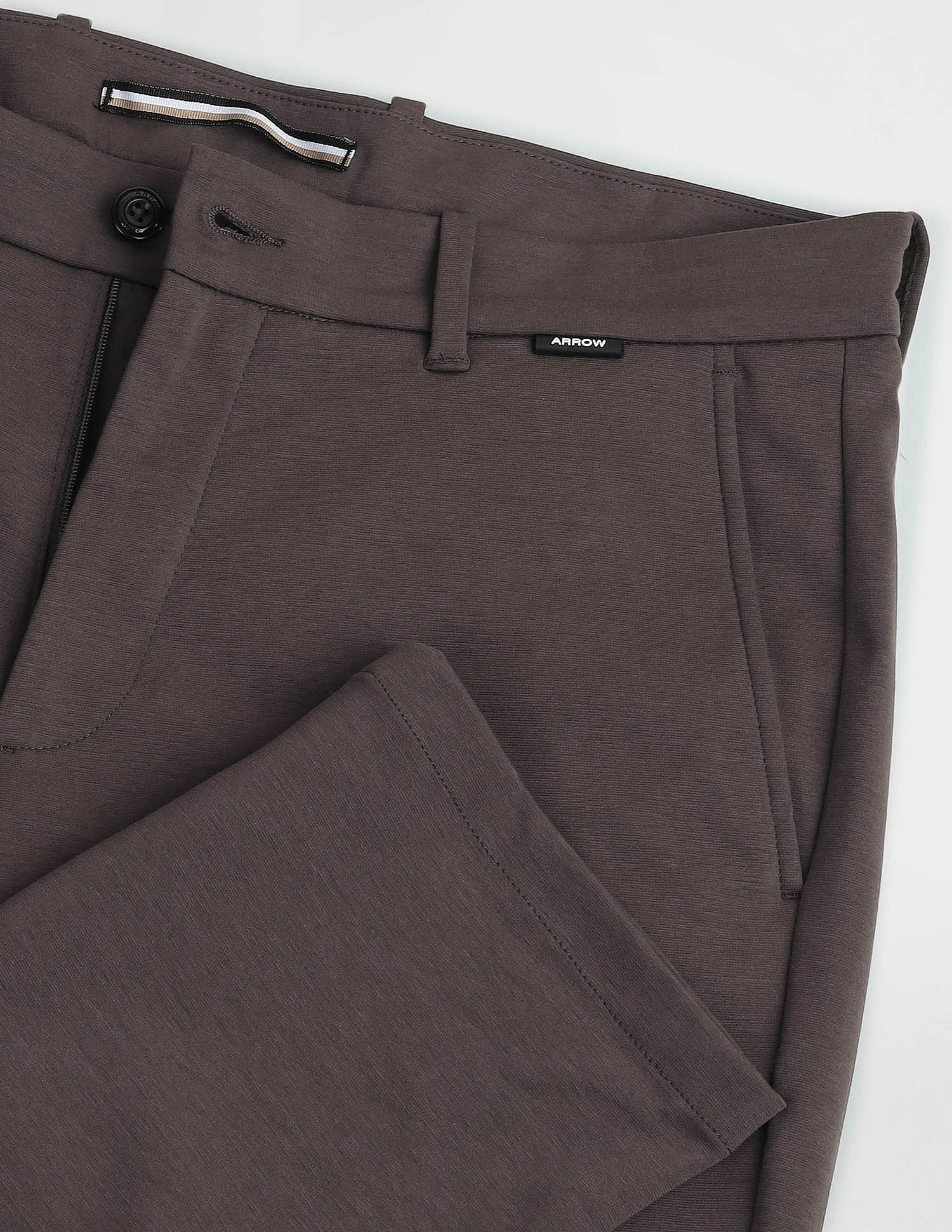 Arrow Sports Mid Rise Smart Flex Trousers