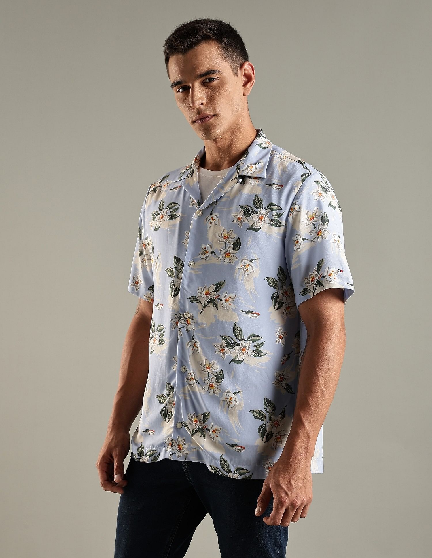 Tommy Hilfiger Printed Regular Fit Viscose Shirt