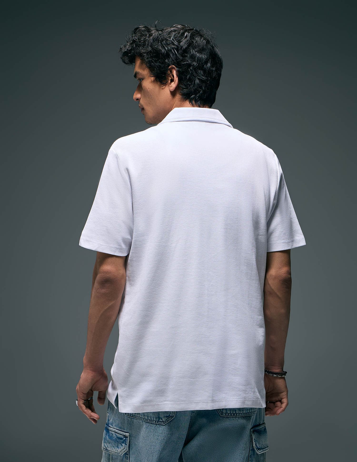 Flying Machine Cuban Collar Knitted Shirt