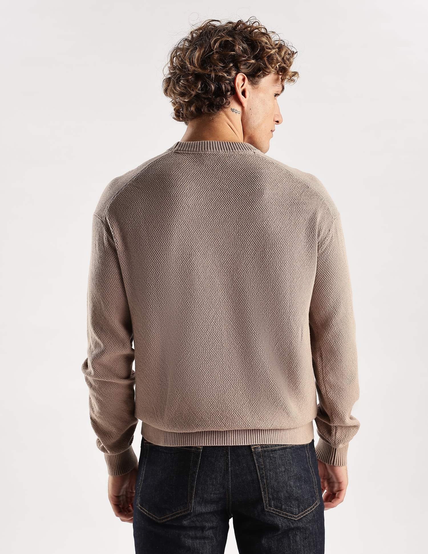 Buy Calvin Klein Jeans Solid Relaxed-Fit Cotton Sweater