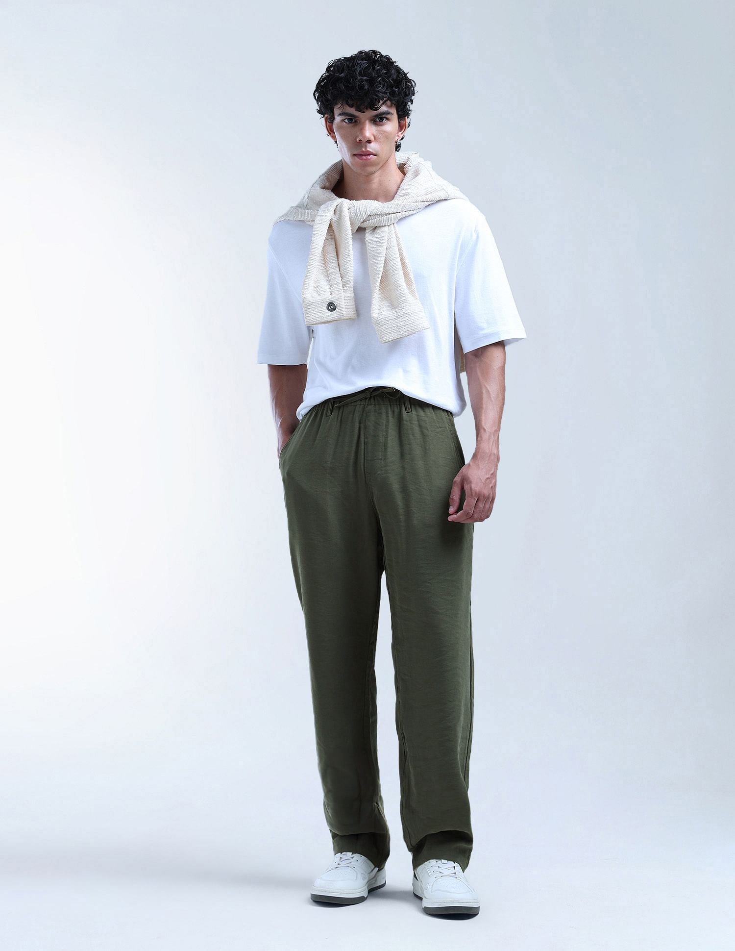 Flying Machine Solid Cobain Loose Fit Chinos