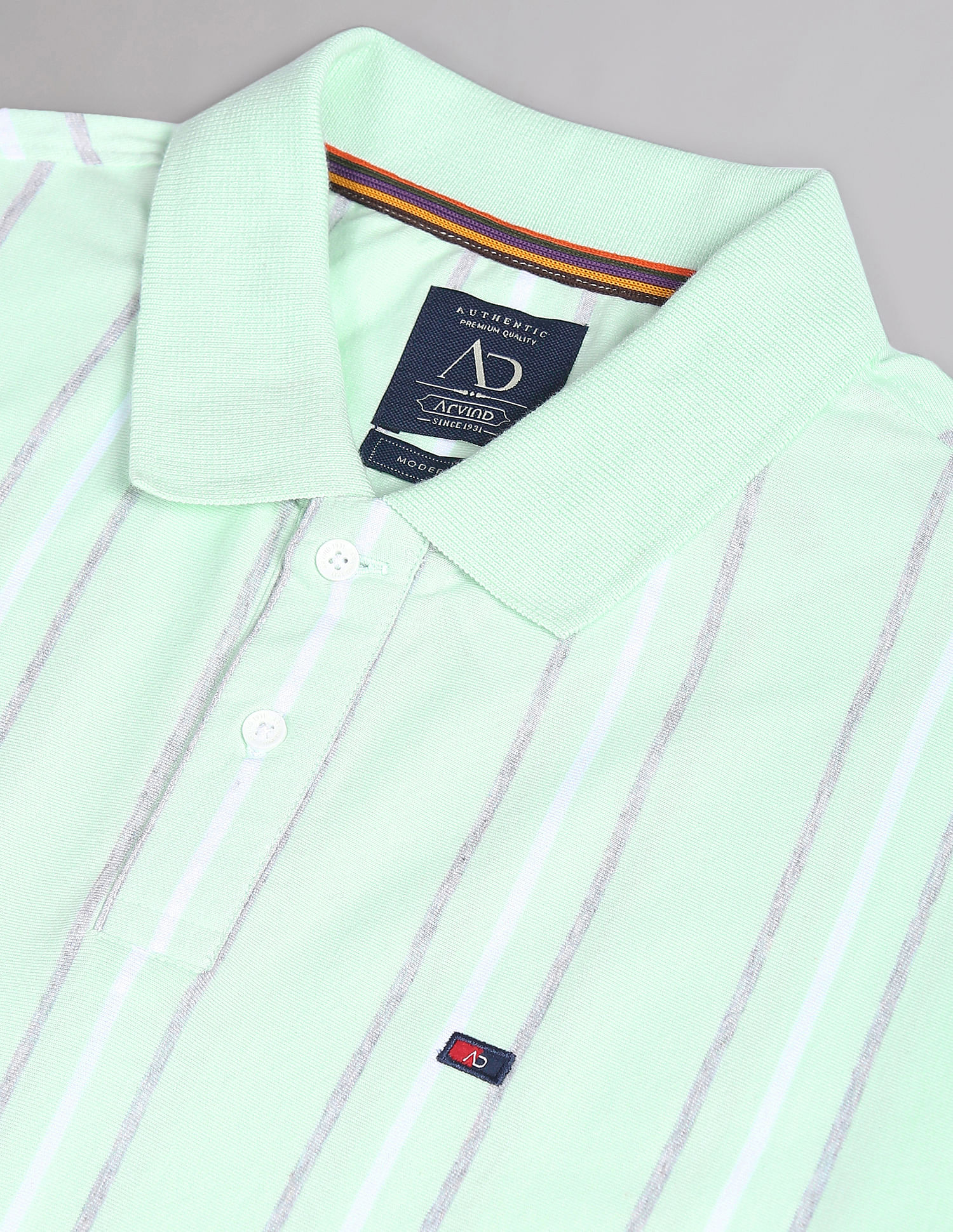 AD by Arvind Vertical Stripe COOL-IT Real Deal Polo Shirt