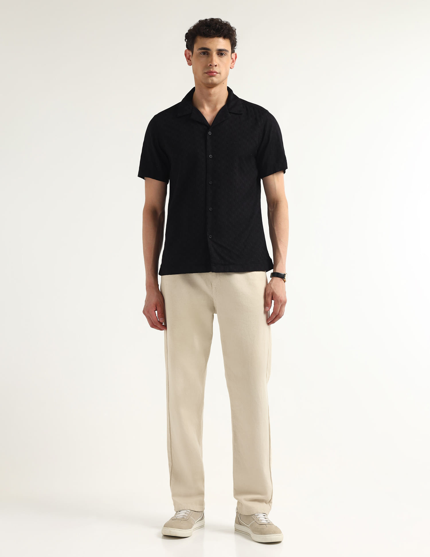 Buy Arrow Textured Slim Fit Elixir Shirt - NNNOW.com