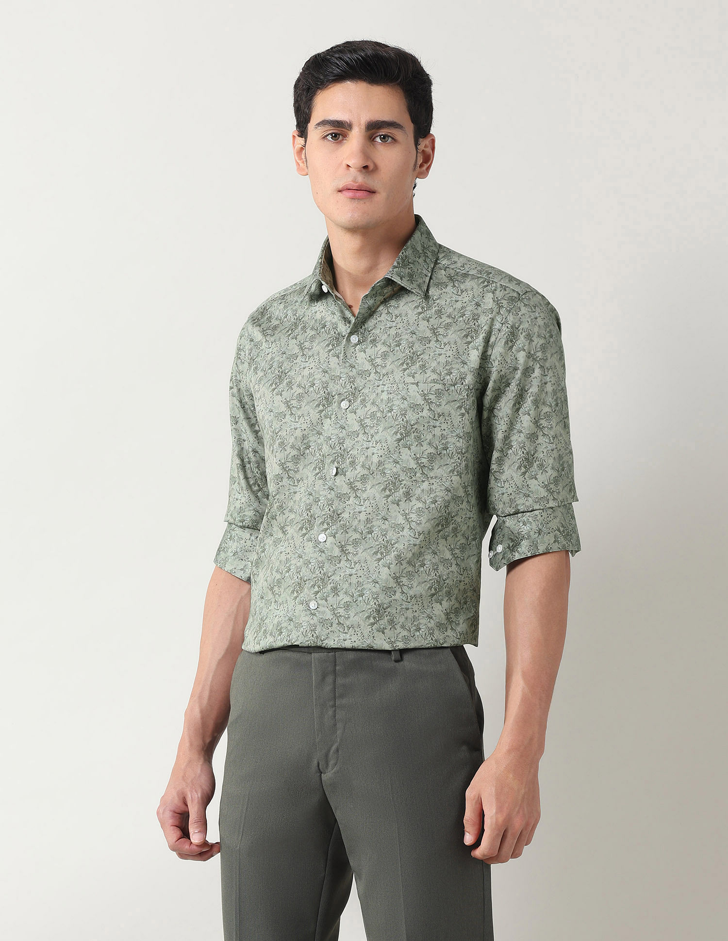 Arrow Manhattan Slim Fit Satin Shirt