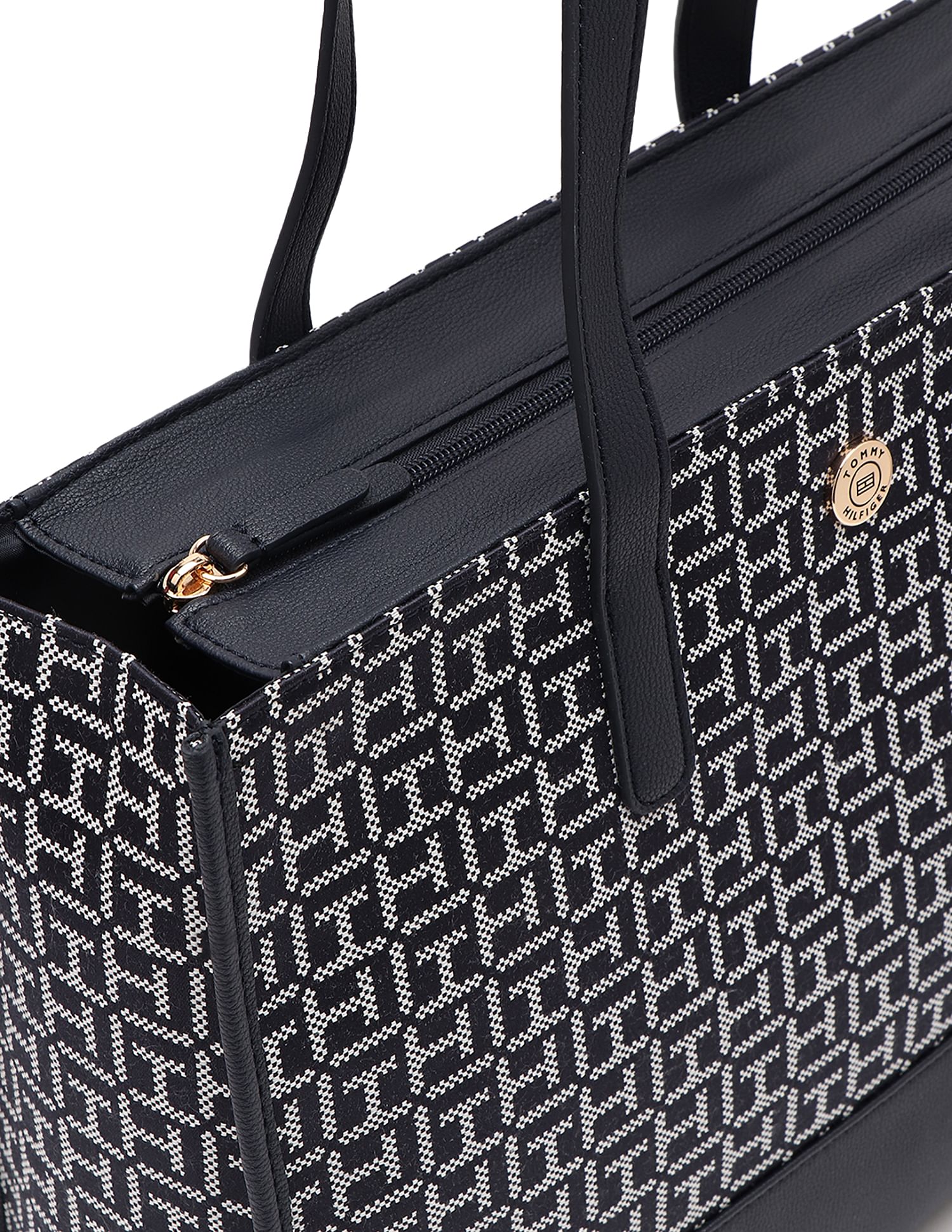 Tommy Hilfiger Brand Monogram Shopping Bags & Totes