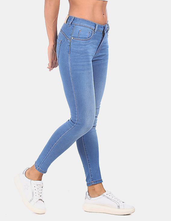 Flying Machine Women Twiggy Super Skinny Fit Mid Rise Jeans