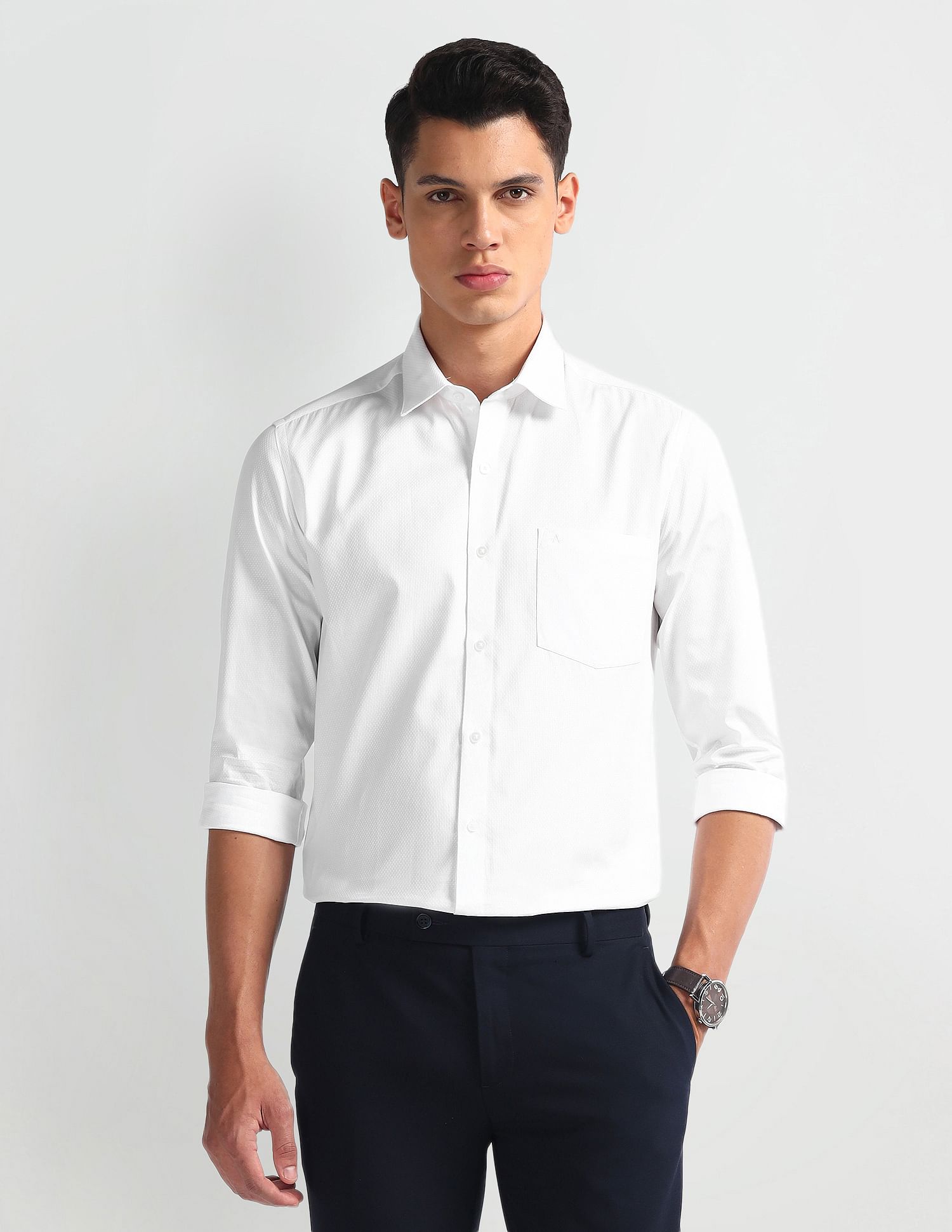 Arrow Manhattan Slim Cotton Shirt