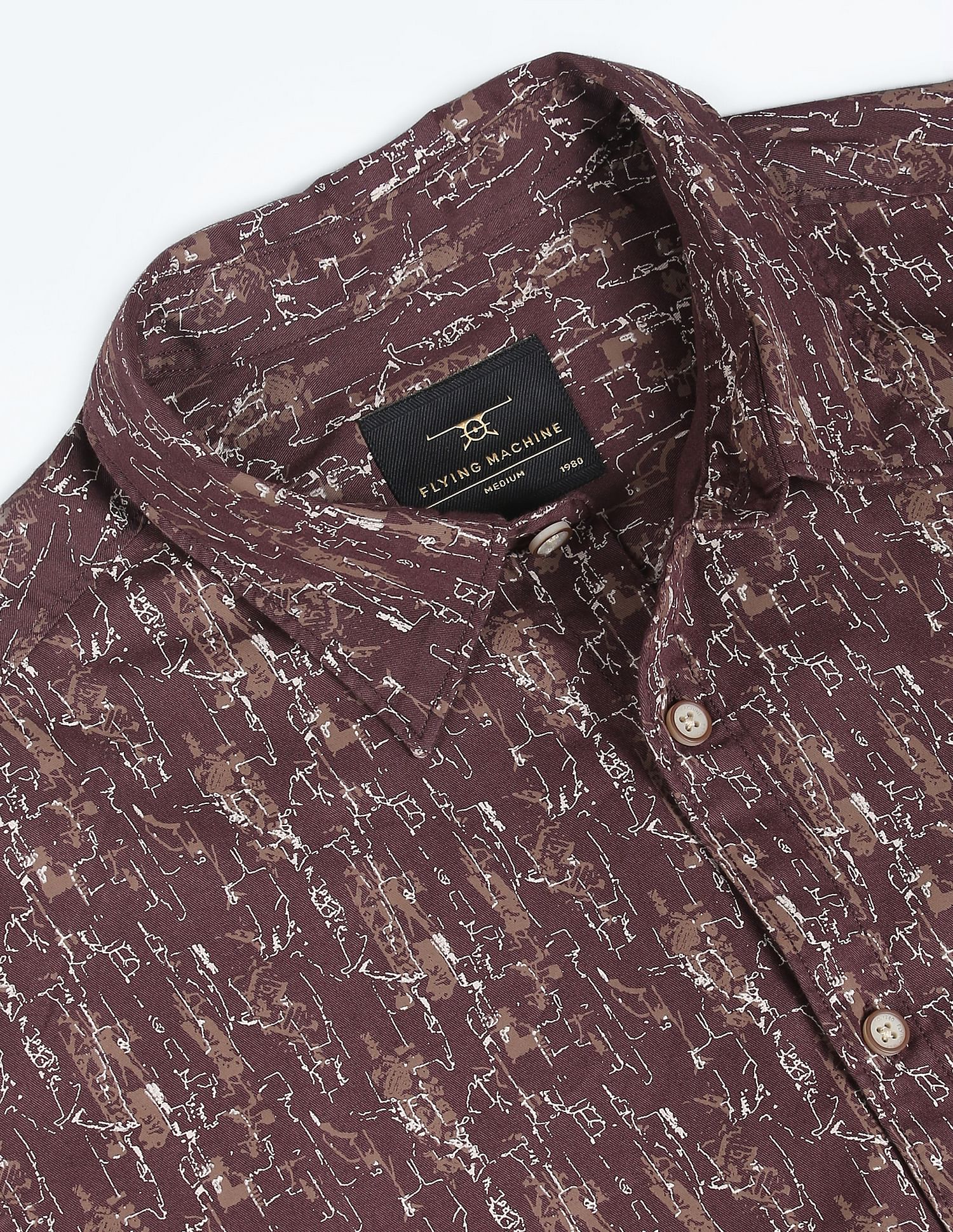 Flying Machine Twill Cotton Shirt