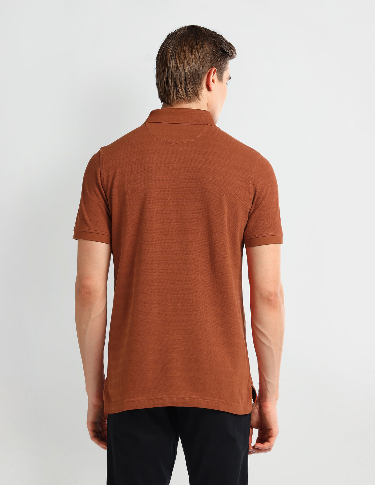 Arrow Sport Horizontal Stripe Cotton Polo Shirt