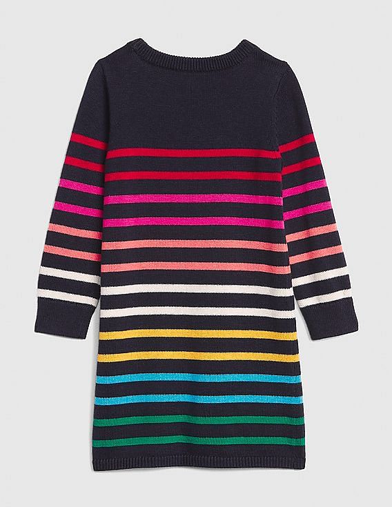 Buy GAP Baby Multi Colour Crazy Stripe Sweater Dress NNNOW