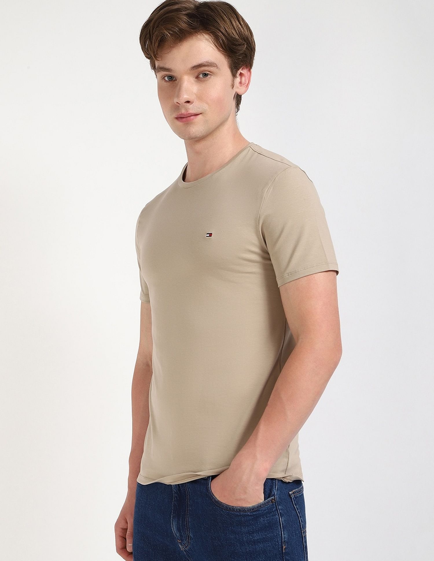 Tommy Hilfiger Solid Regular-Fit Cotton T-Shirt