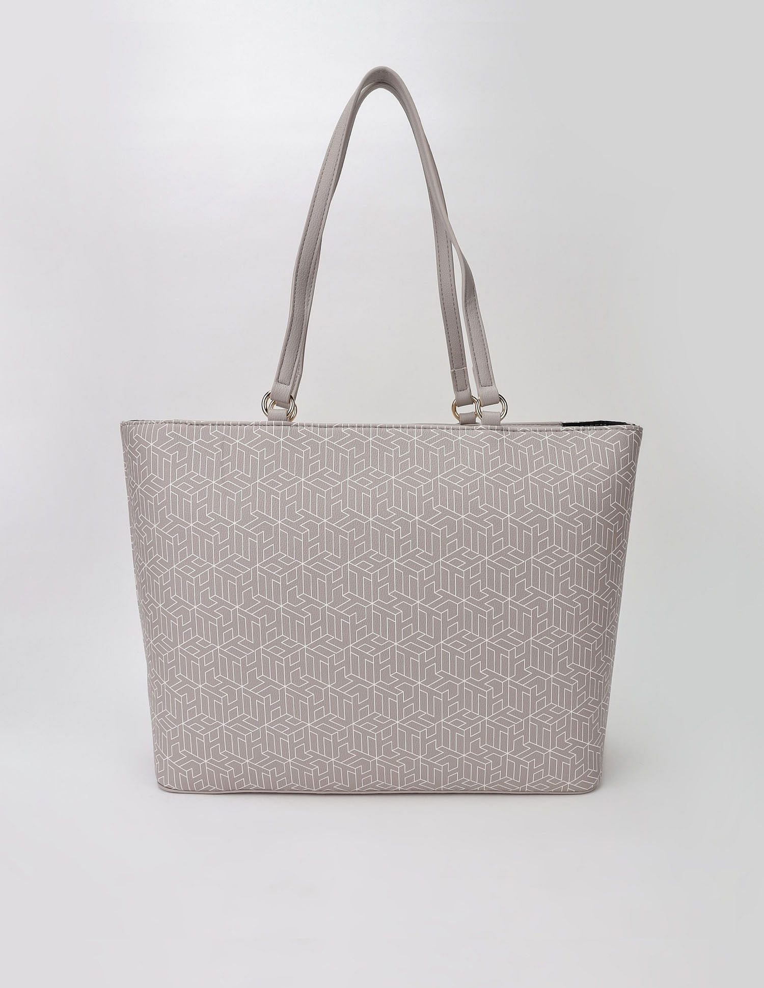 Tommy Hilfiger Logo Brown Pu Tote Bag