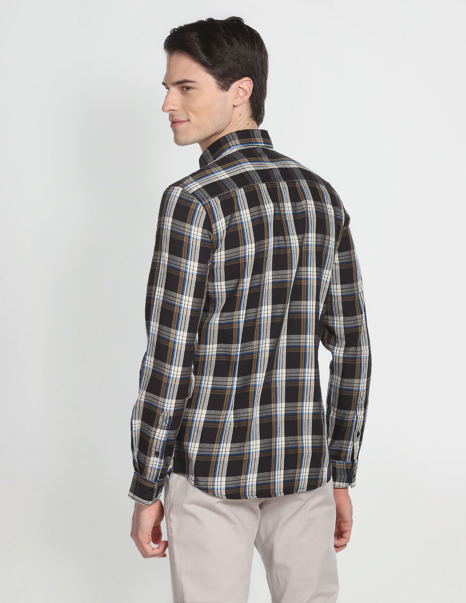 U.S. Polo Assn. Denim Co. Button Down Collar Tartan Check Casual Shirt