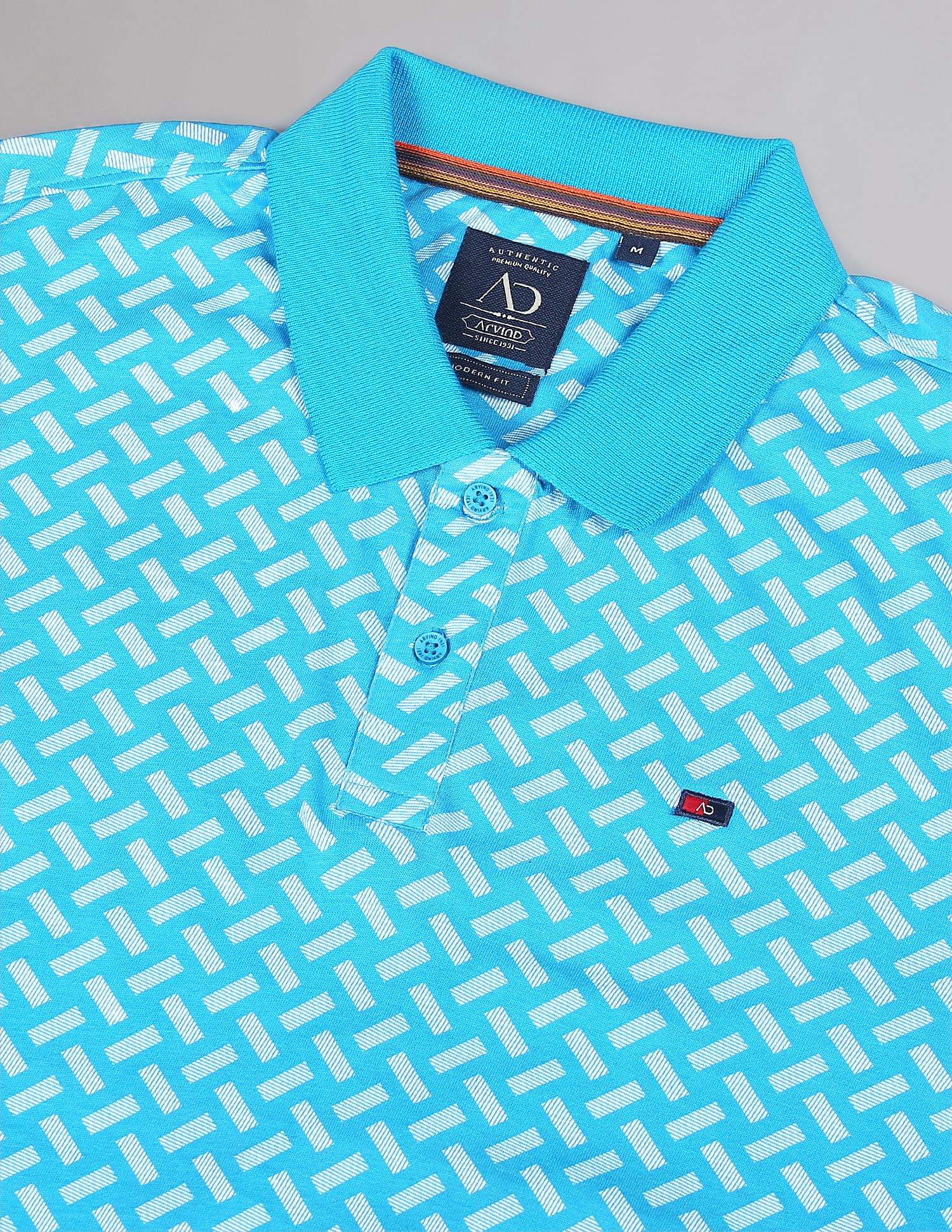 AD by Arvind Modern All Over Print Polo Shirt