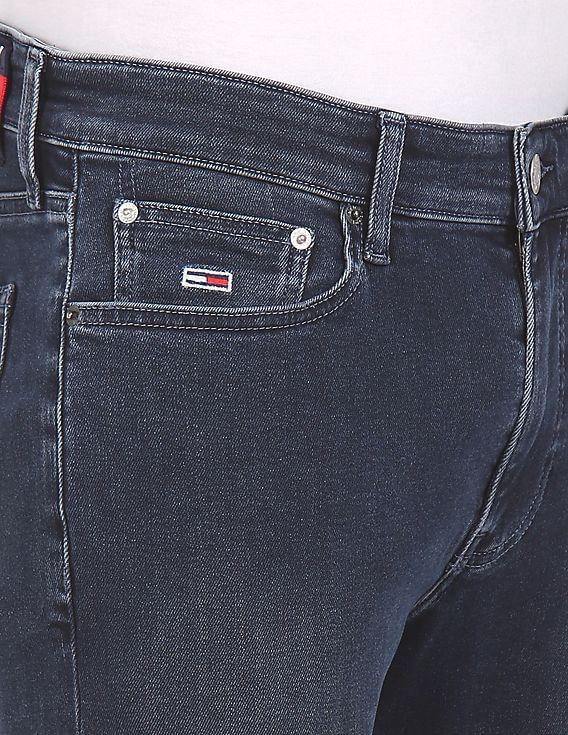 Tommy Hilfiger Men Dark Blue Mid Rise Simon Skinny Fit Jeans