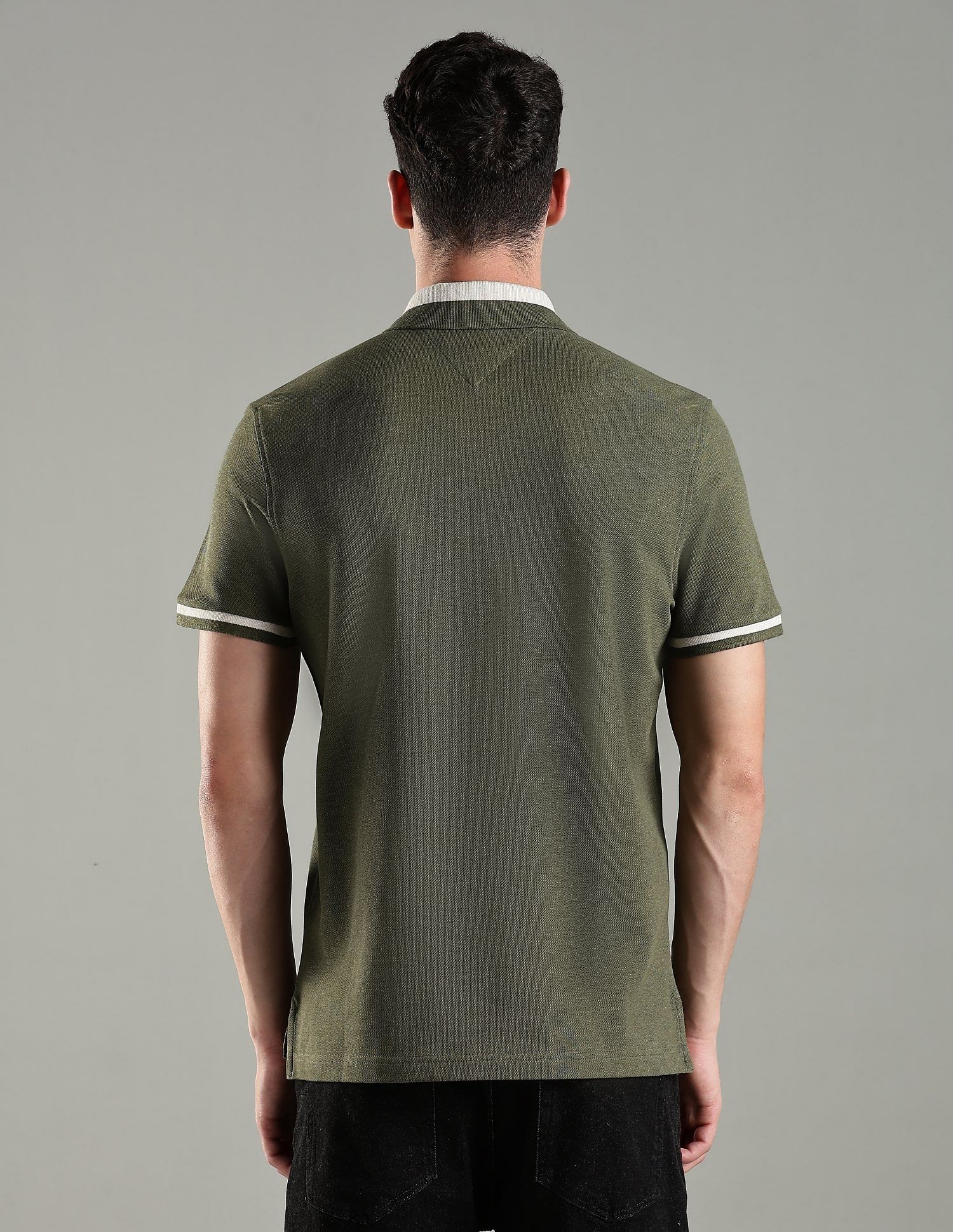 Tommy Hilfiger Printed Regular Fit Cotton Polo T-Shirt