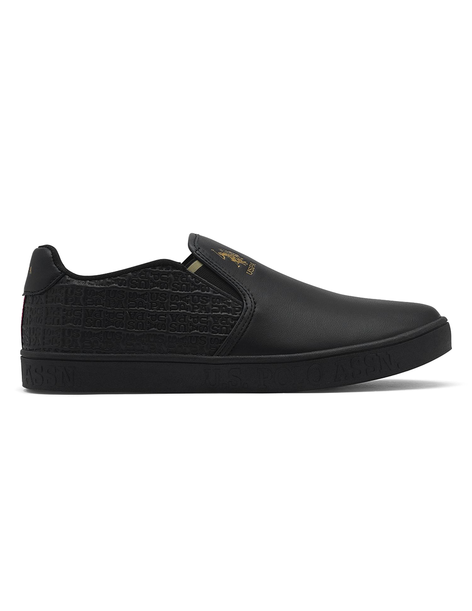 U.S. Polo Assn. Men Round Toe Solid Lyne Slip On Sneakers
