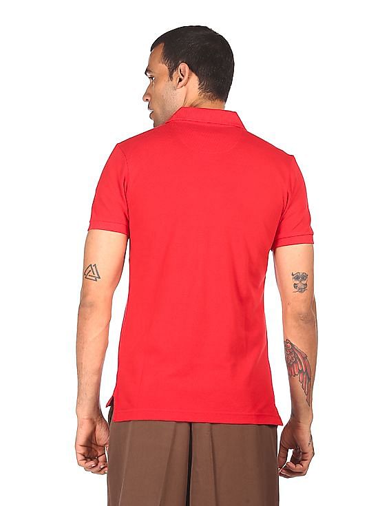 U.S. Polo Assn. Ribbed Collar Cotton Polo Shirt