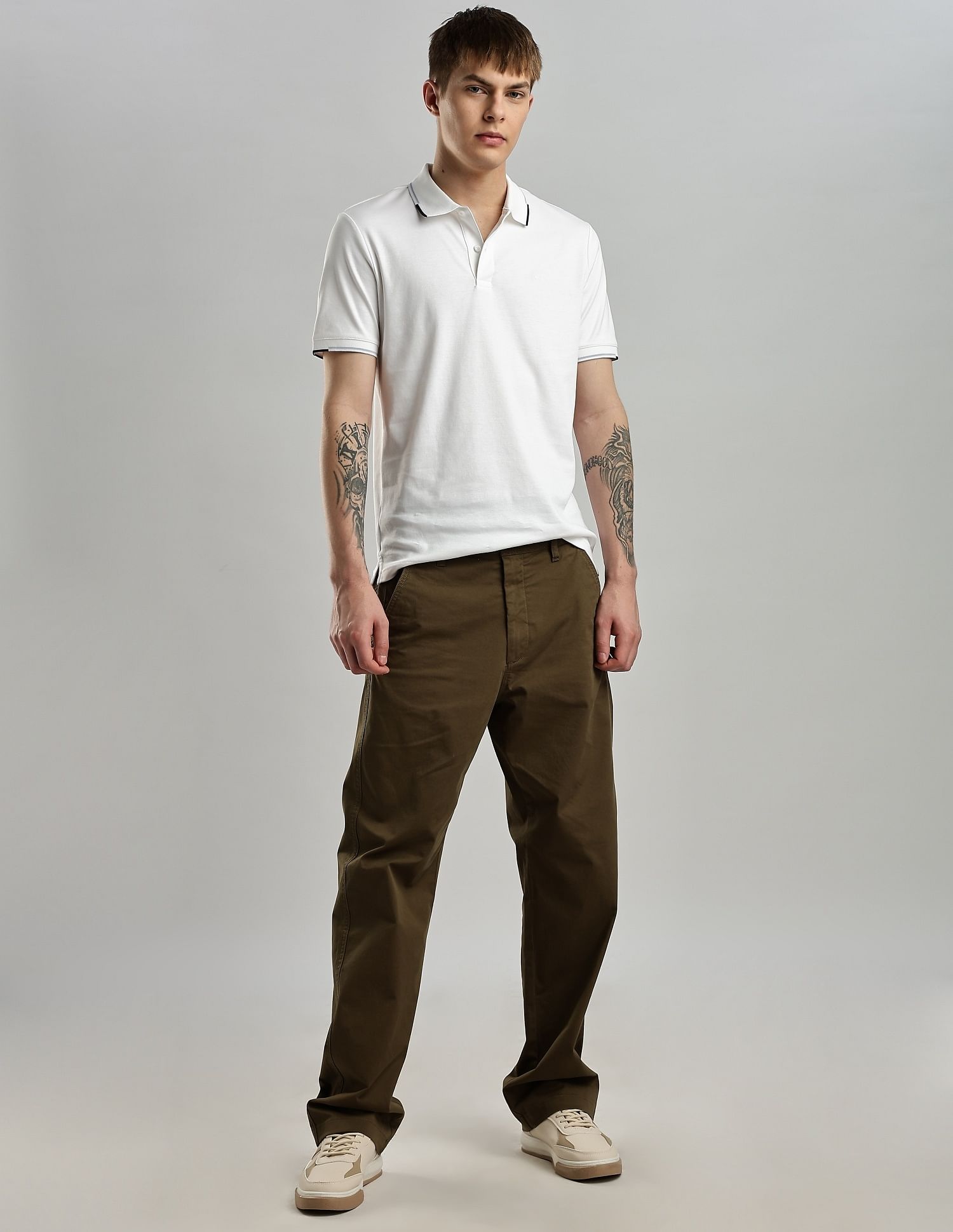 Calvin Klein Jeans Solid Slim Fit Cotton Polo Shirt