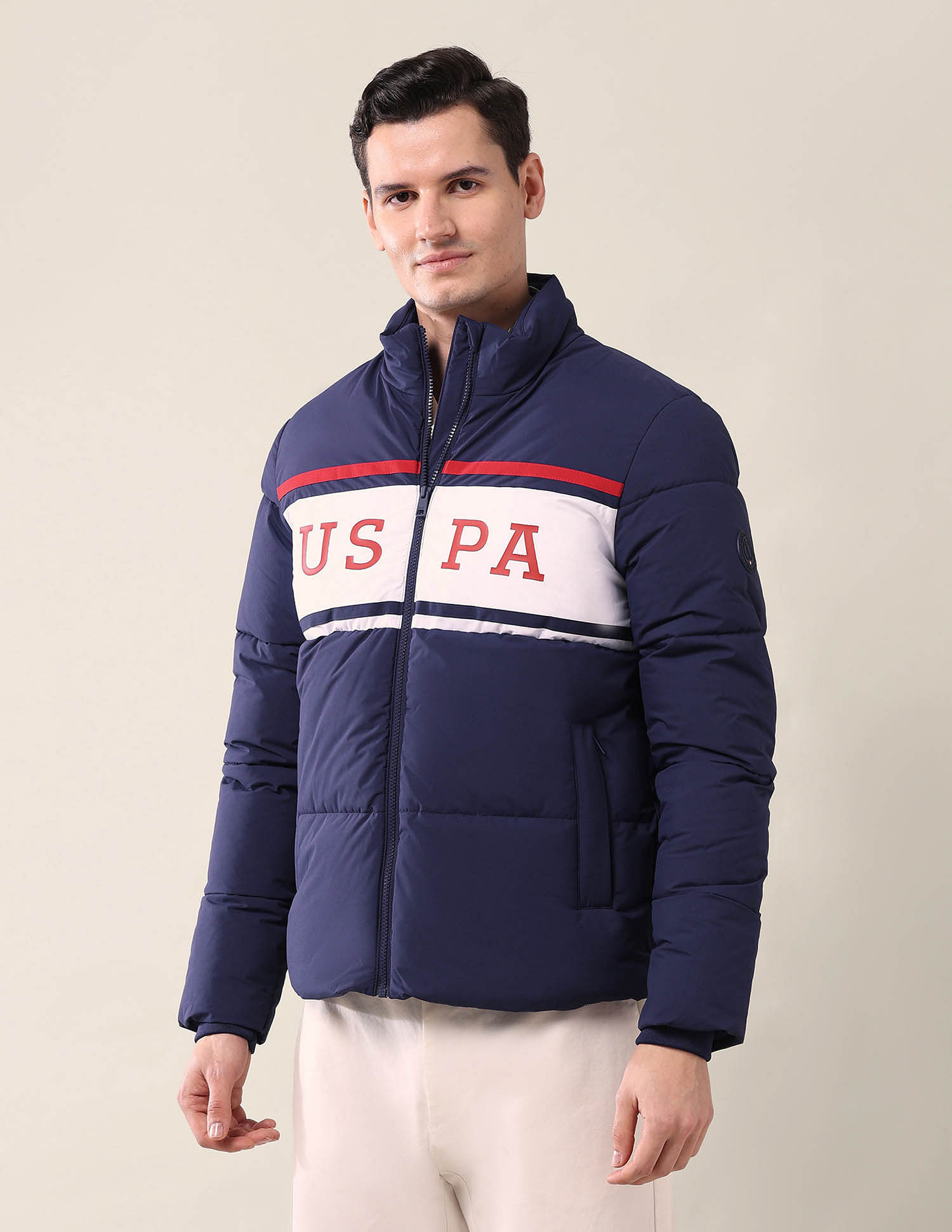U.S. Polo Assn. Colourblocked Puffer Jacket