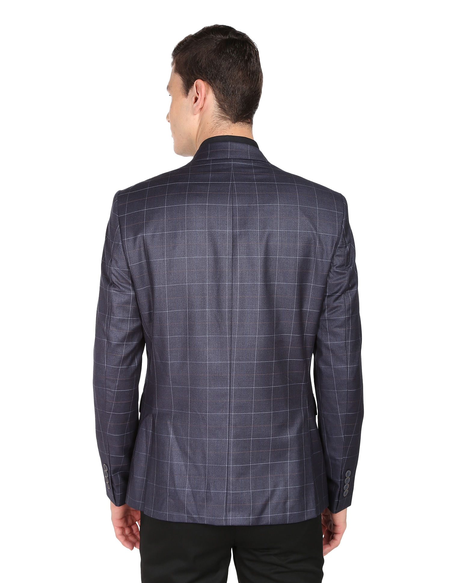 Buy AD by Arvind Solid Twill Weave Formal Blazer - NNNOW.com