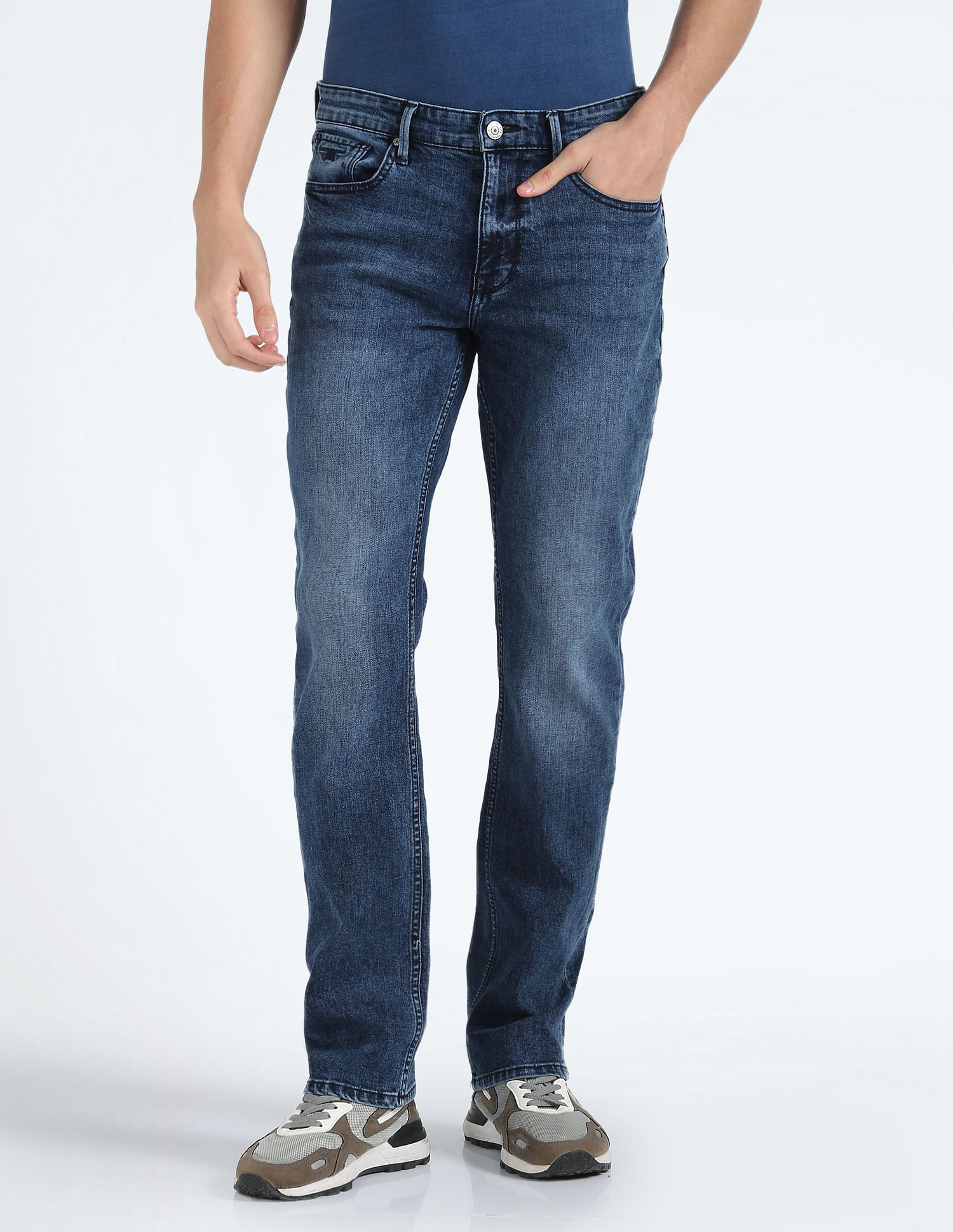 Flying Machine F-Jango Straight Fit Stone Wash Jeans