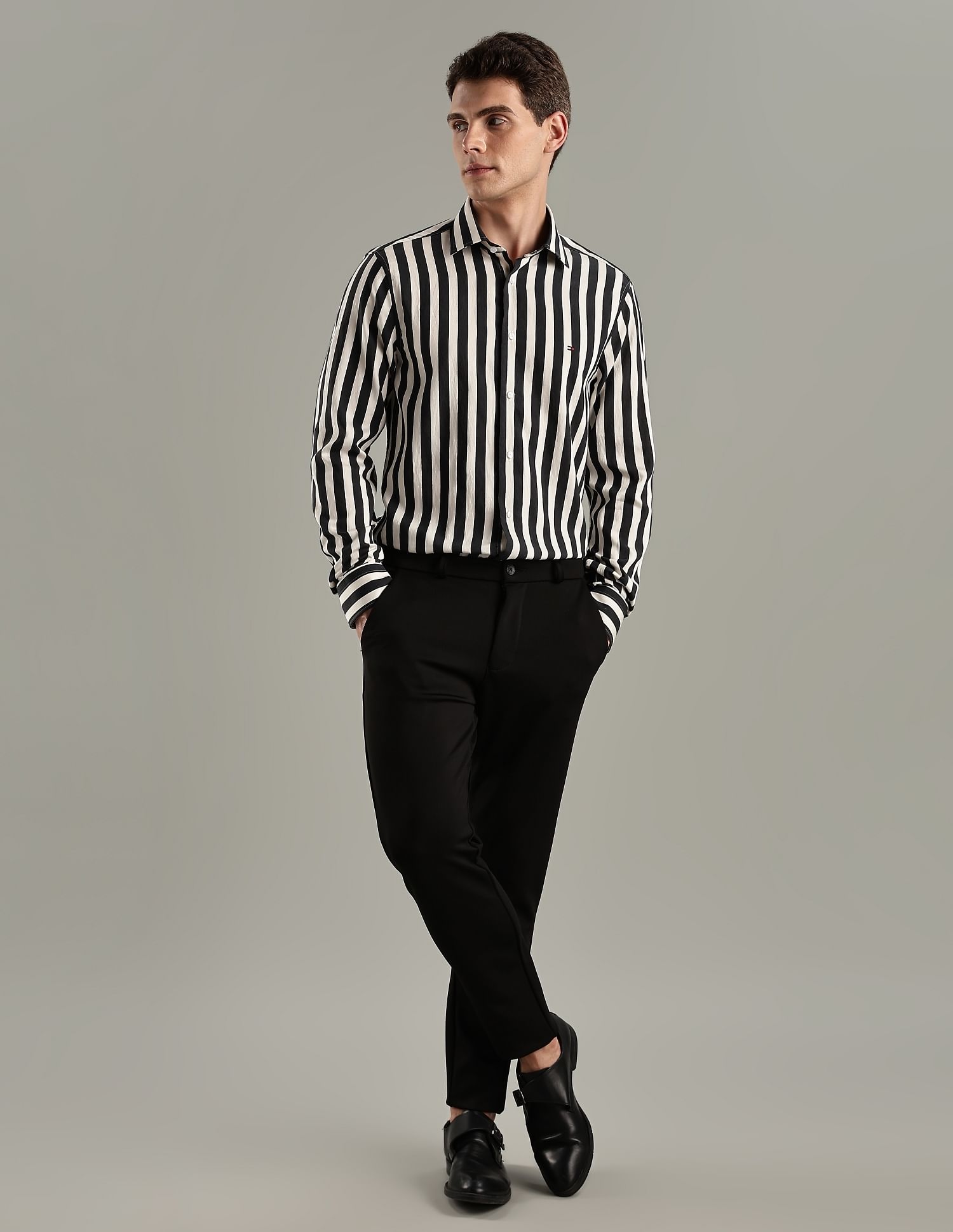 Tommy Hilfiger Striped Regular-Fit Modal Shirt