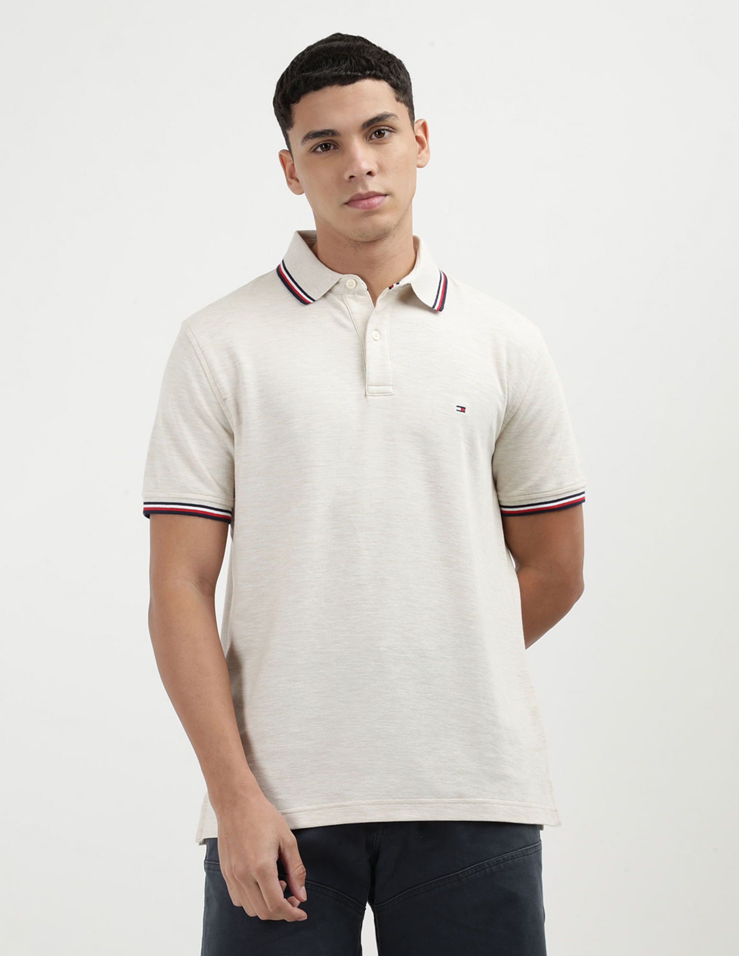Tommy Hilfiger Tipped Pure Cotton Polo Shirt
