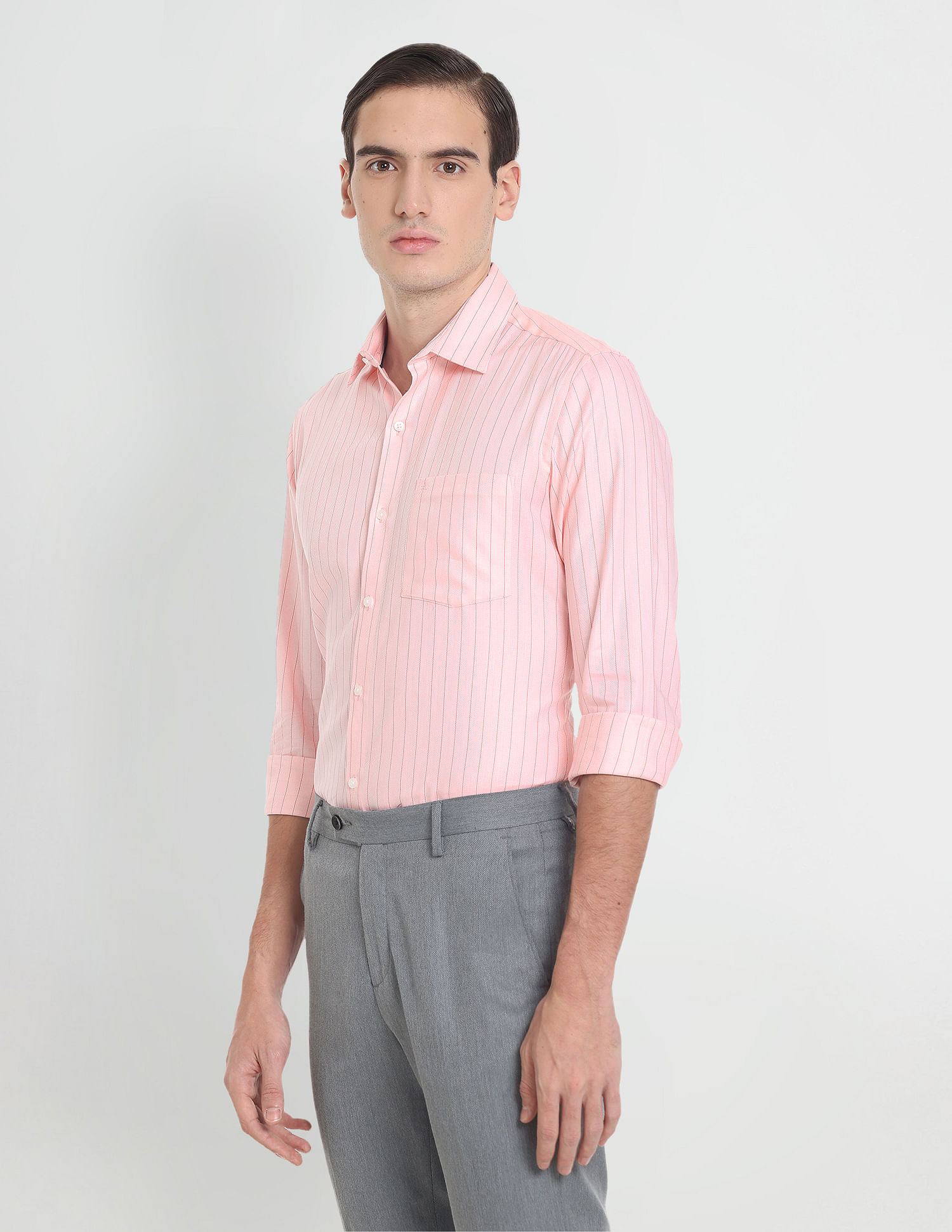 Arrow Striped Herringbone Shirt