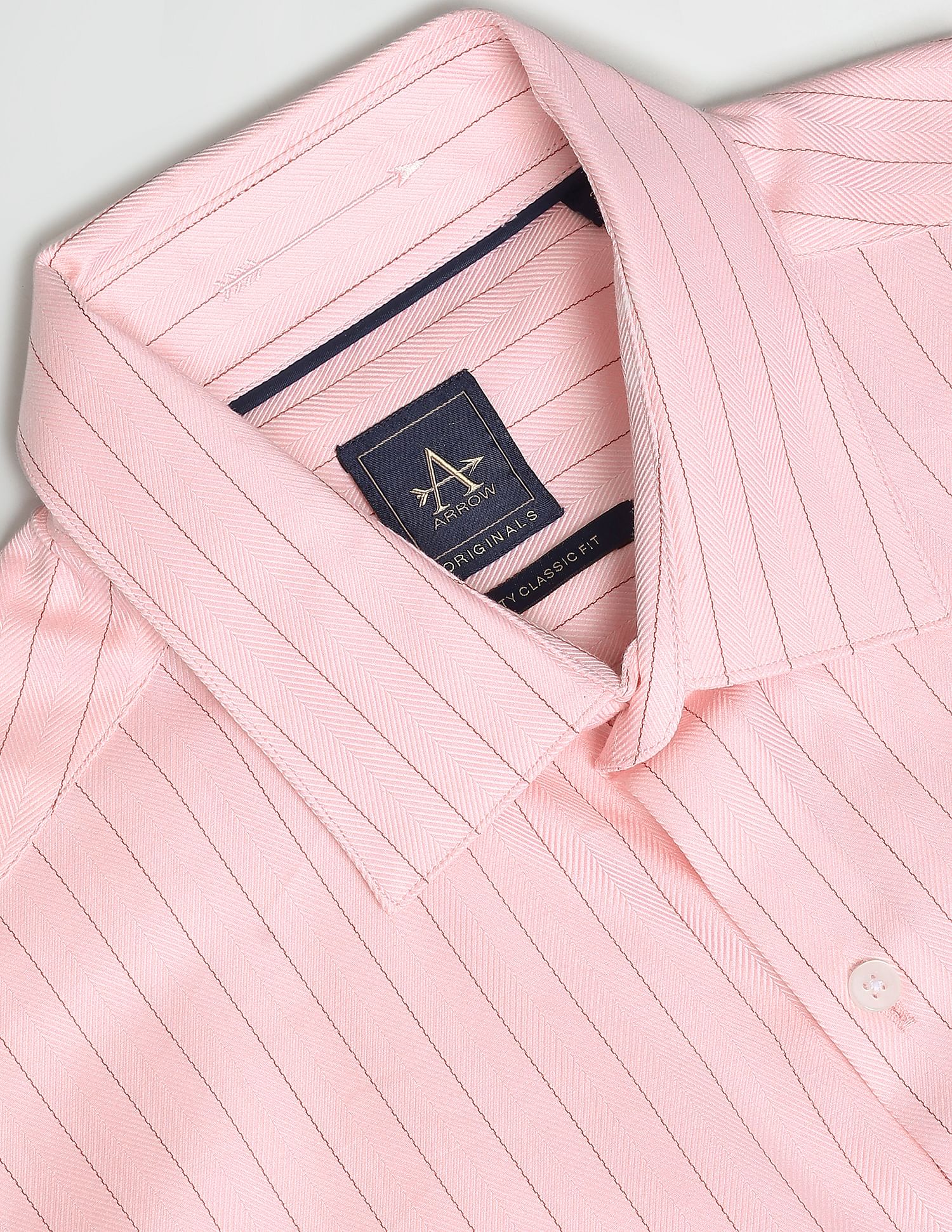 Arrow Striped Herringbone Shirt