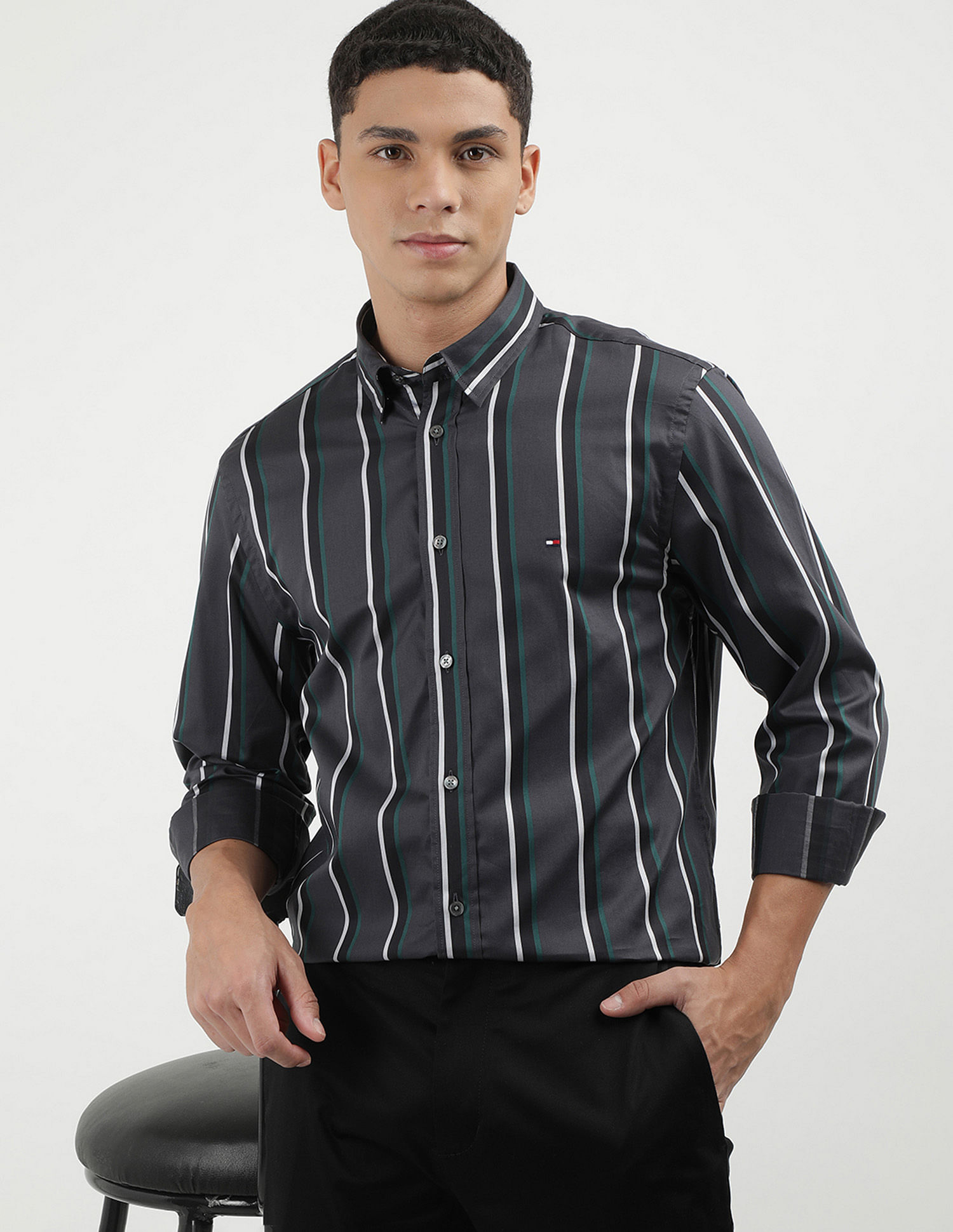 Tommy Hilfiger Vertical Stripe Oxford Shirt