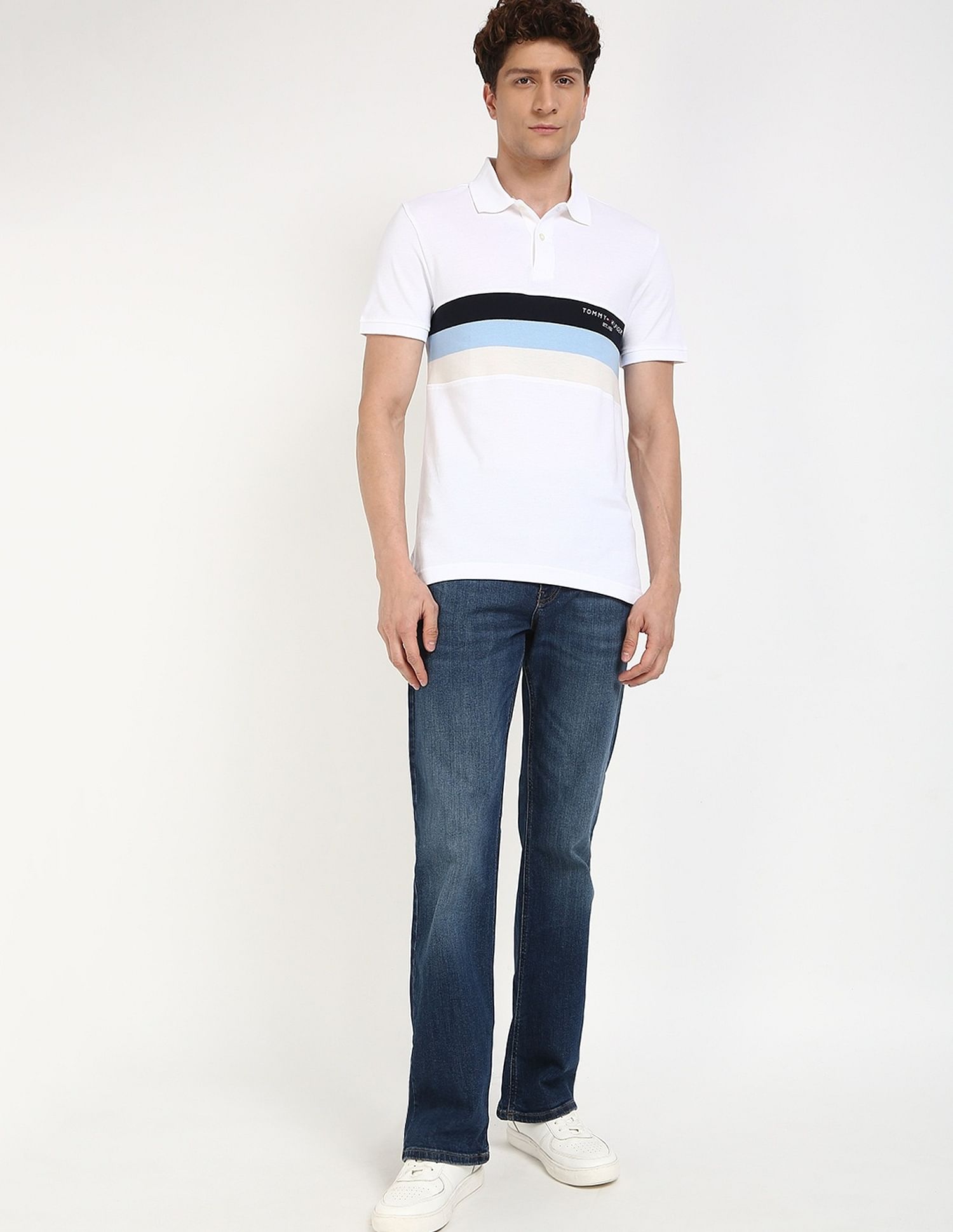 Tommy Hilfiger Striped Slim-Fit Cotton Polo Shirt
