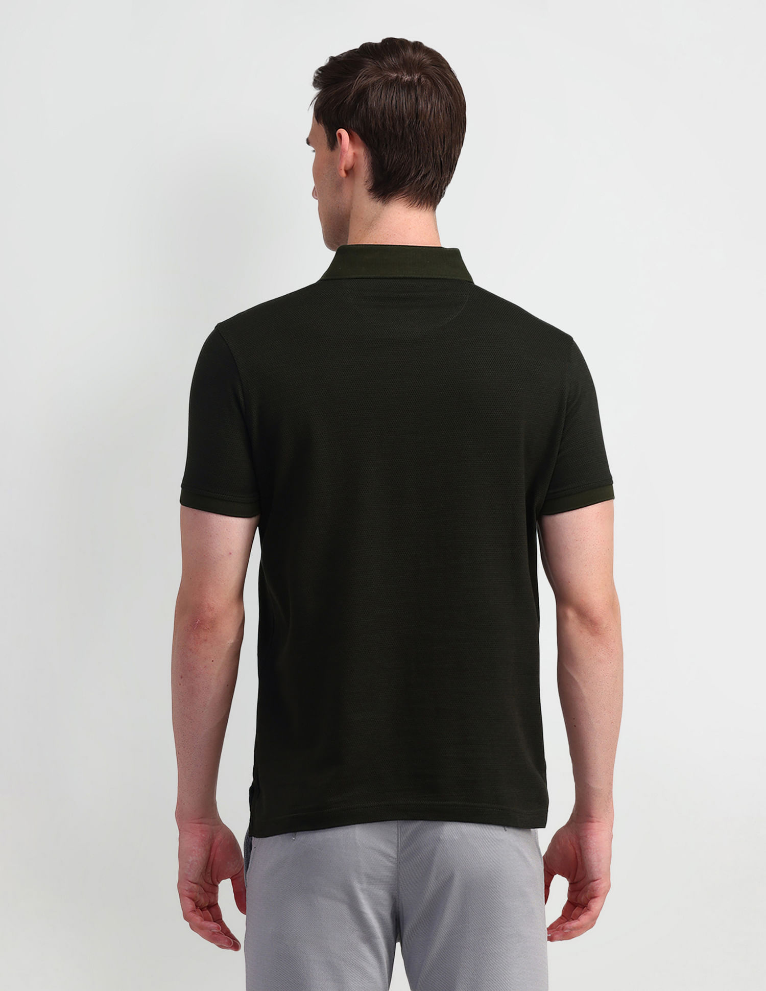 Arrow Textured Cotton Polo Shirt