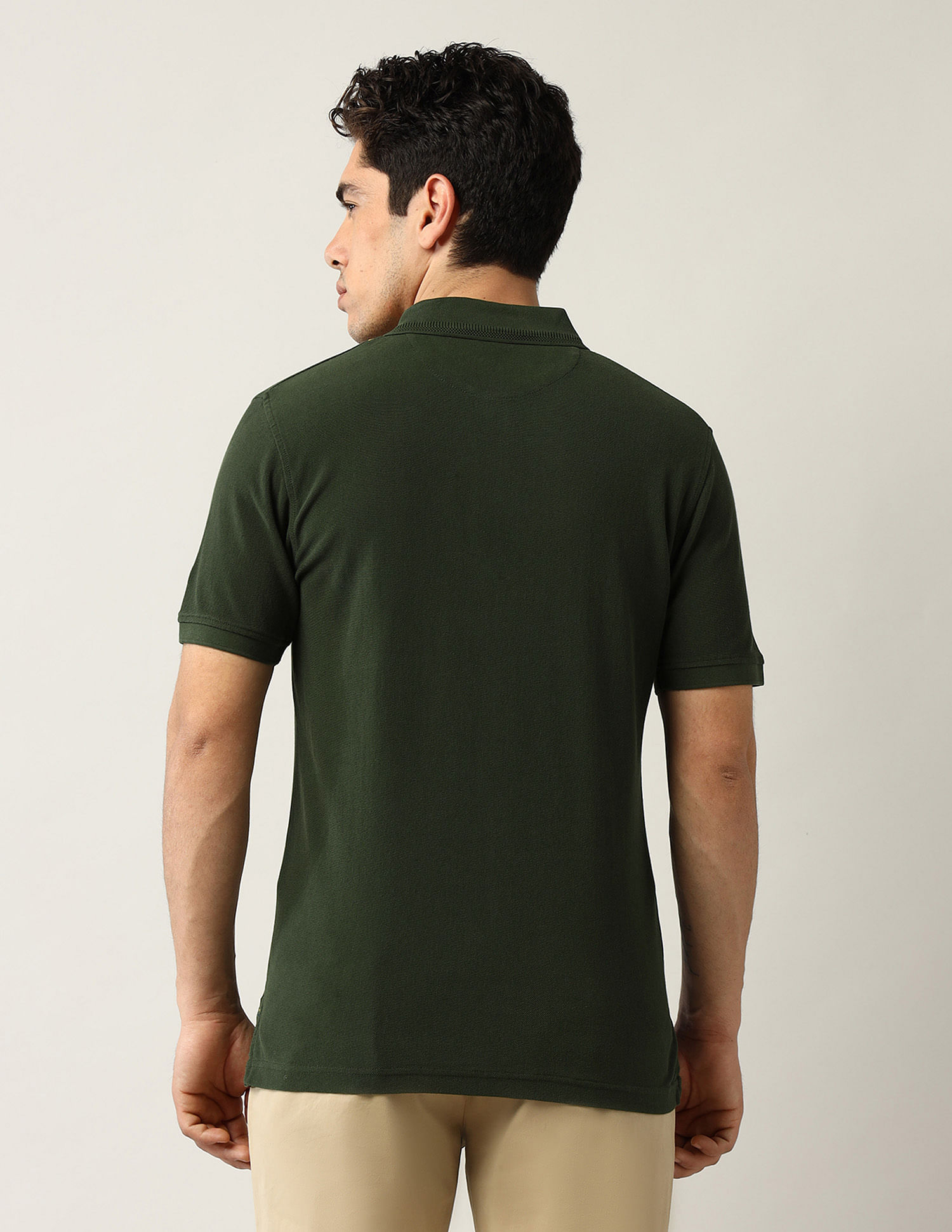 Arrow Sport Vertical Striped Pure Cotton Polo Shirt