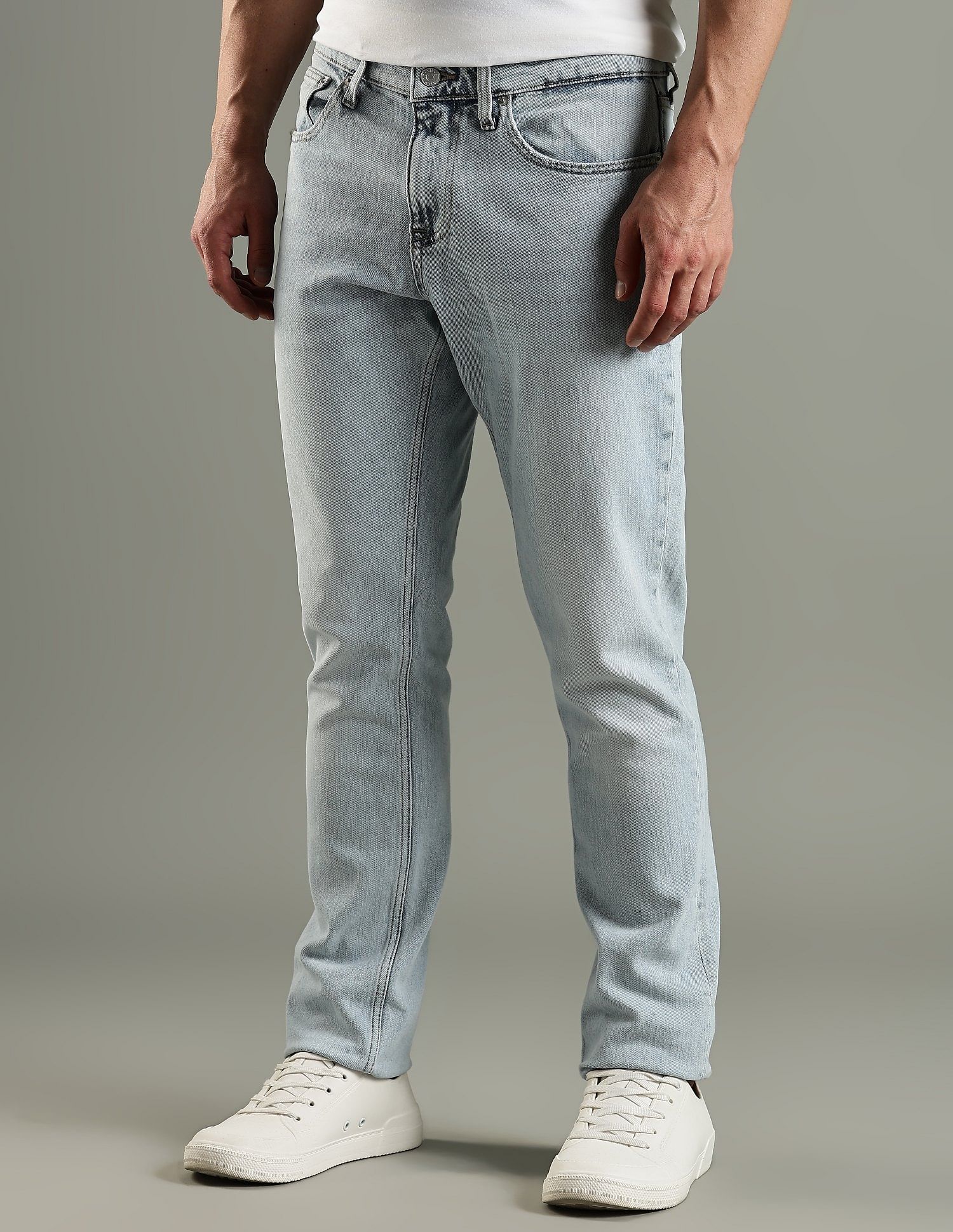 Tommy Hilfiger Heavy-Wash Slim Fit Mid Rise Jeans