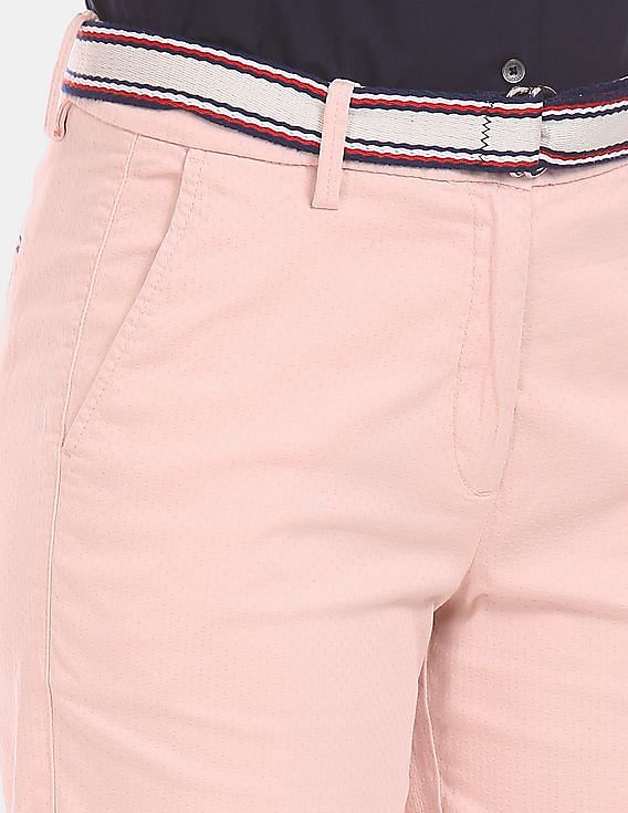Tommy Hilfiger, Pants & Jumpsuits, New Tommy Hilfiger Womens Capri Pants  Size 2 Pink Hawaiian Floral Straight