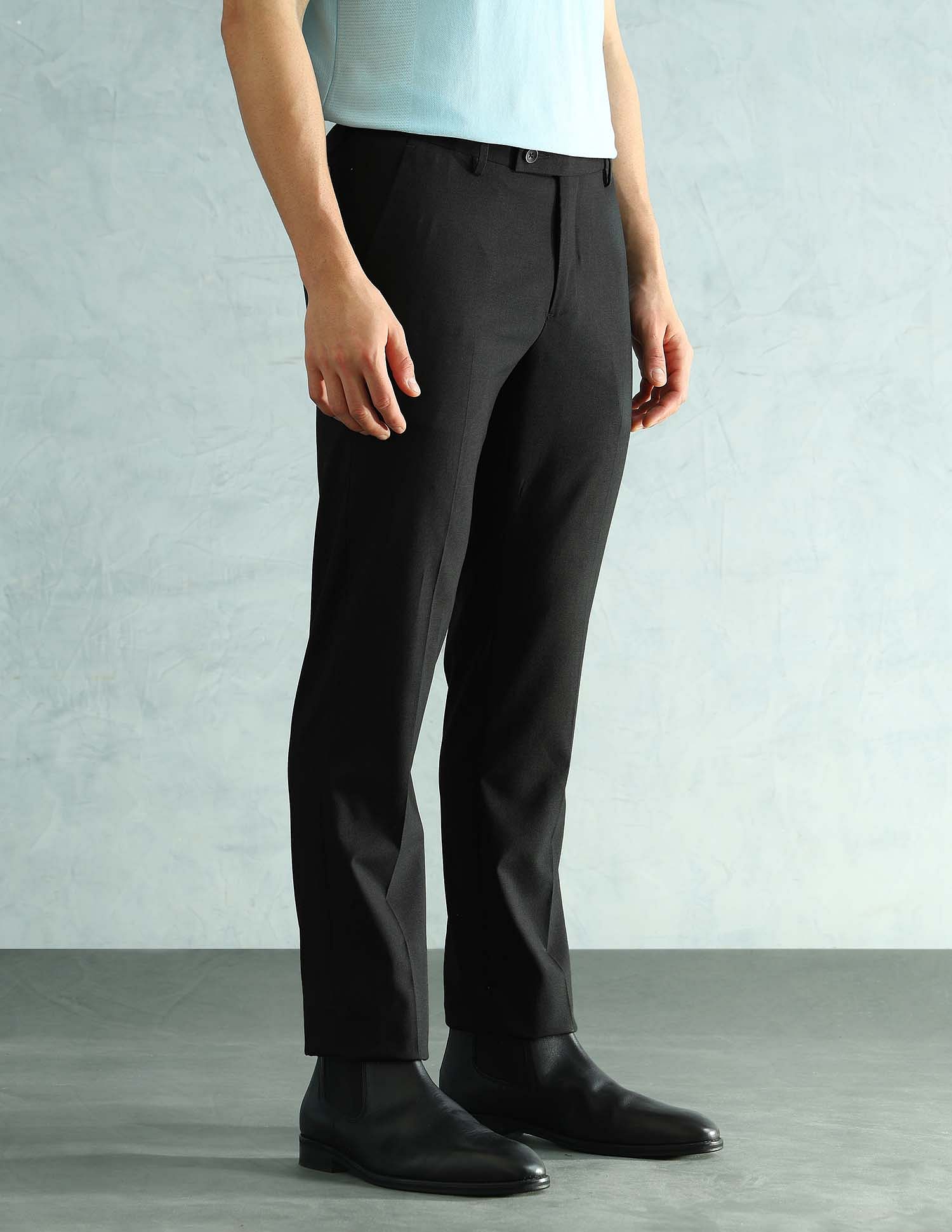 Arrow Solid Slim Fit Formal Trousers