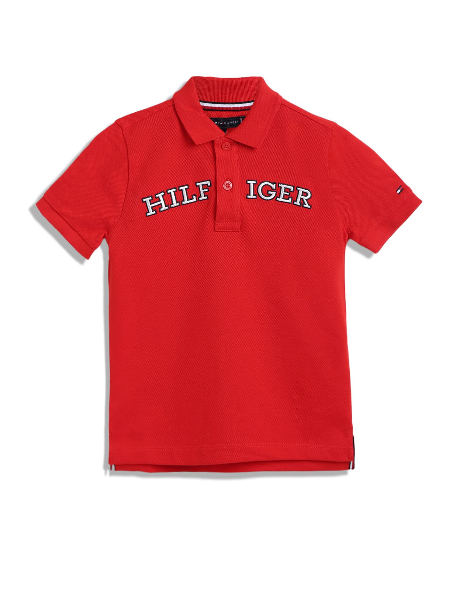 Tommy Hilfiger Kids Boys Appliqued Logo Polo Shirt