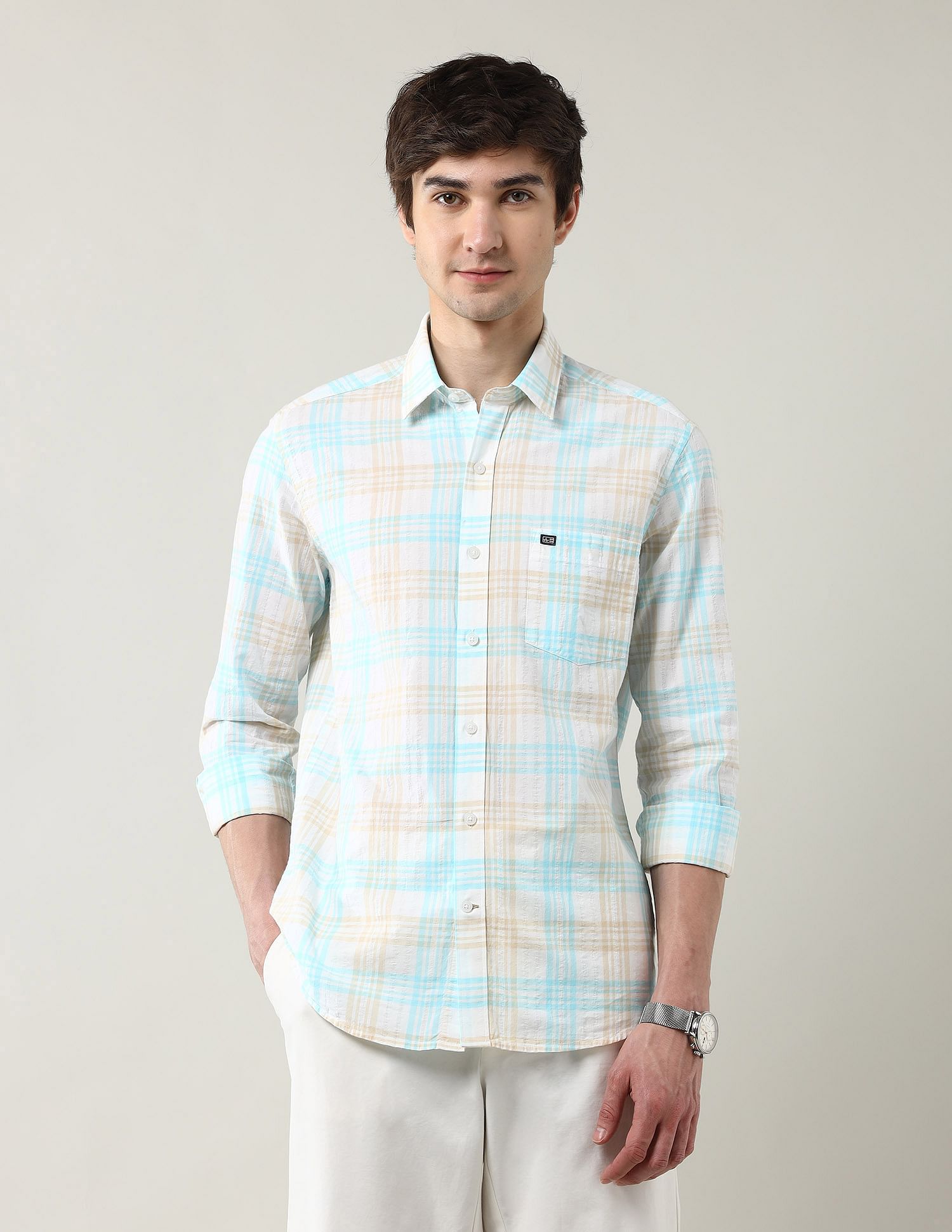 Arrow Sport Slim Fit Madras Checked Shirt