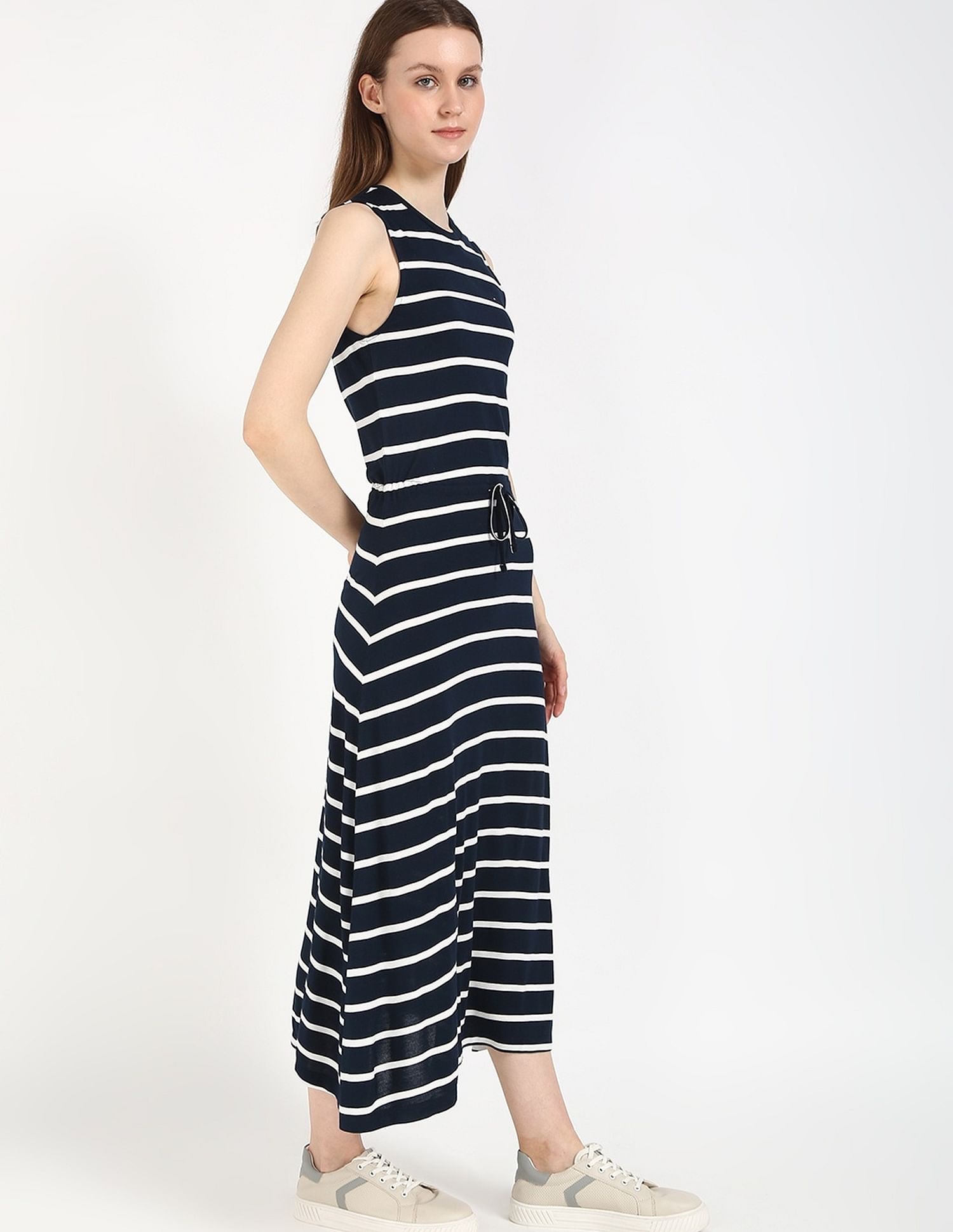 Tommy Hilfiger Viscose Crew Neck A-Line Dress