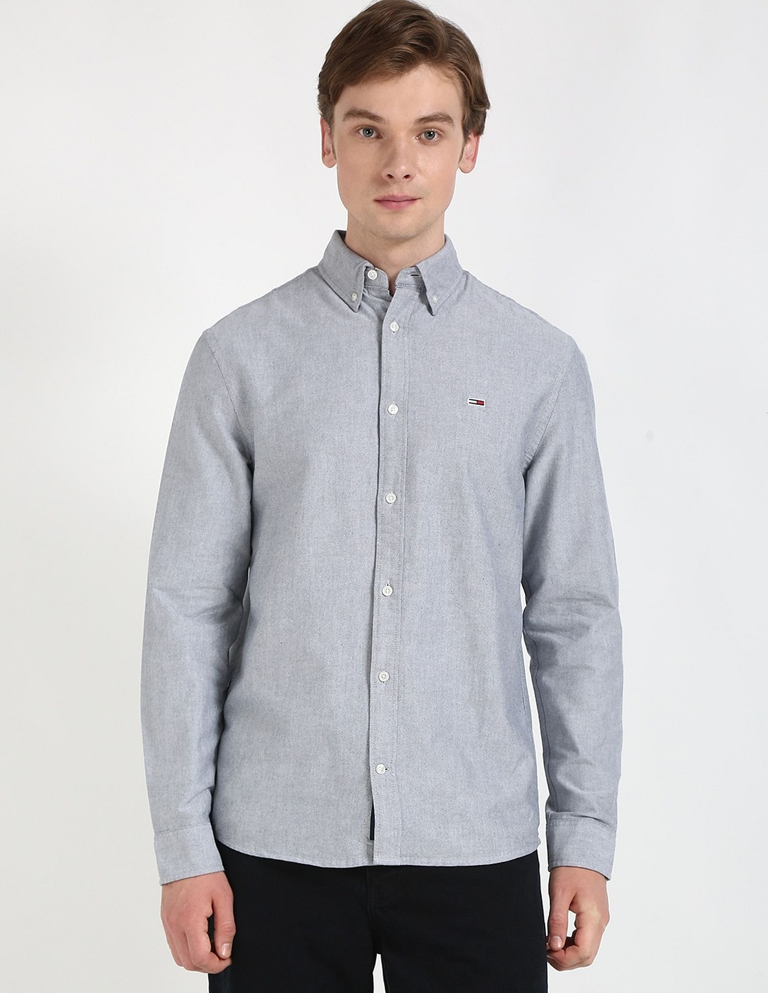 Tommy Hilfiger Solid Regular-Fit Woven Shirt