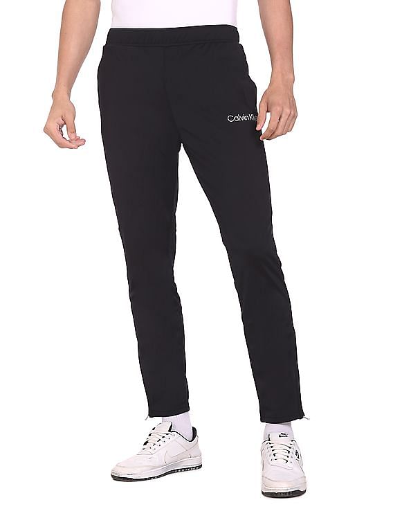 Calvin Klein Men Black Solid Long Sleeve Track Suit